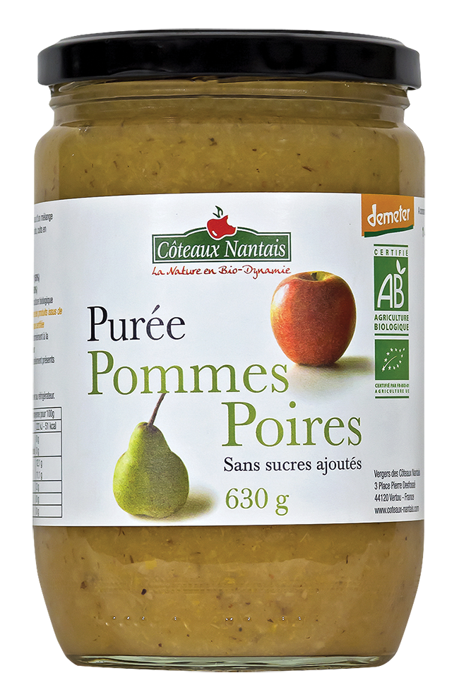 Purée de pommes poires - 630g