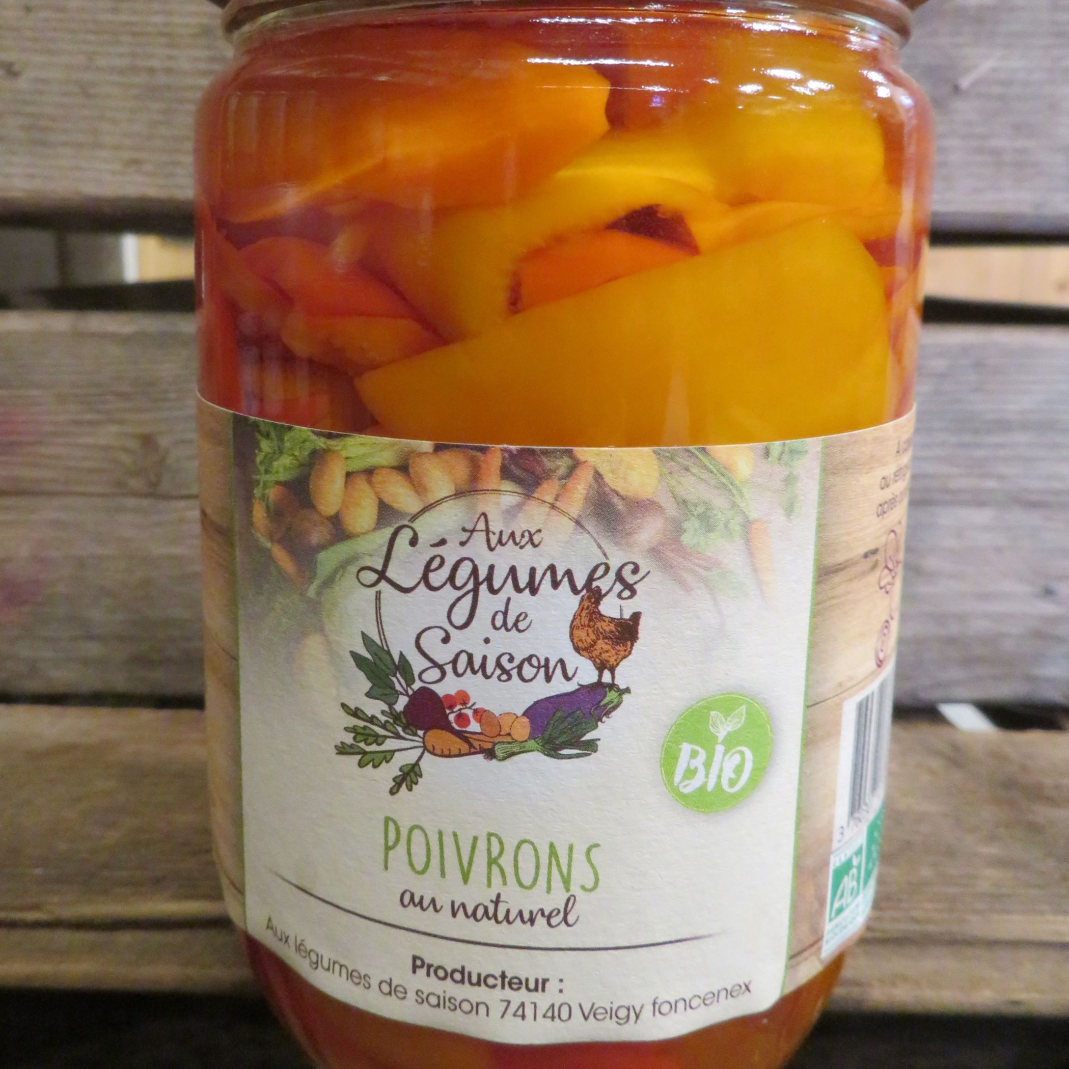 Poivrons au naturel Bio 300gr