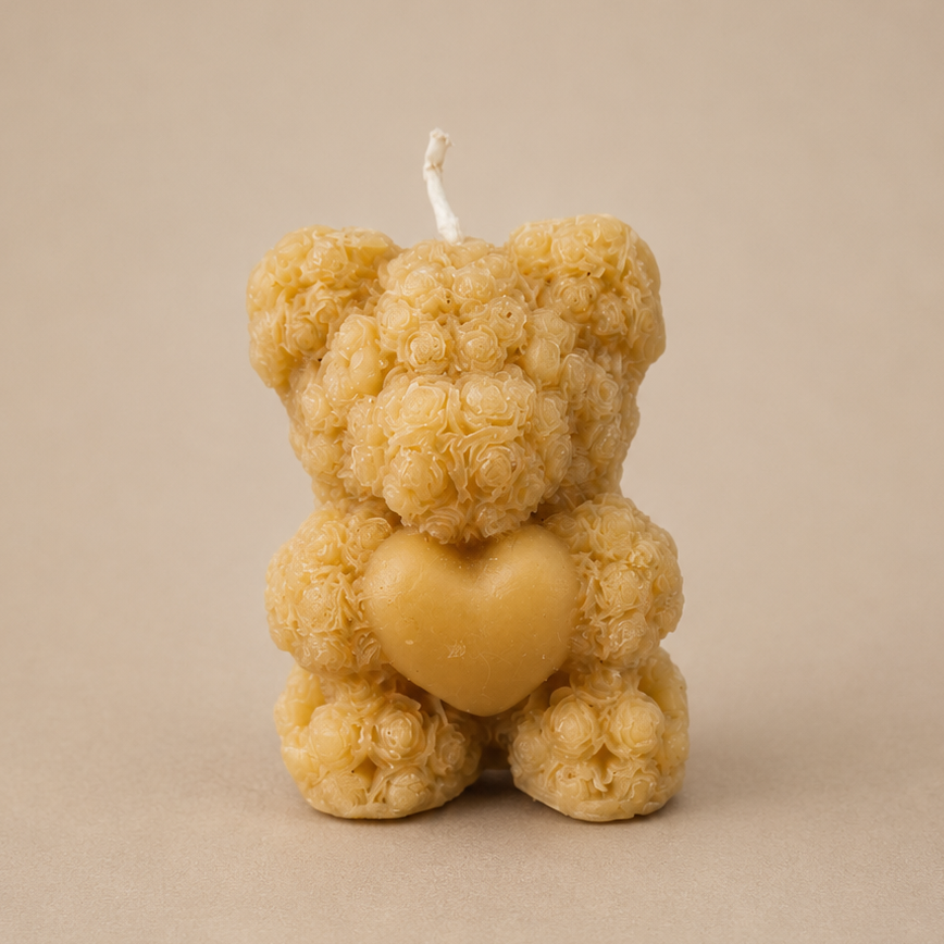 Bougie ourson coeur