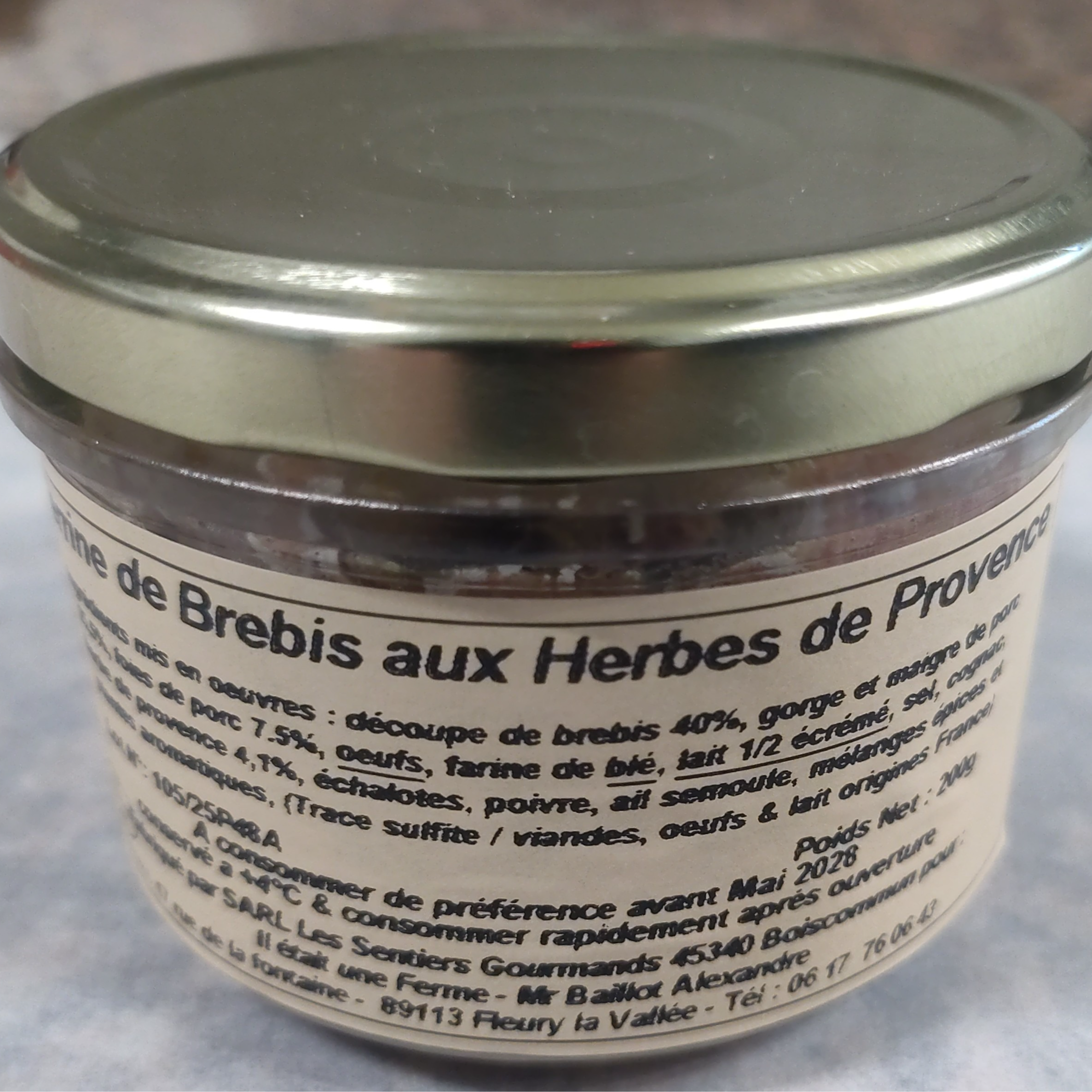 Terrine de brebis aux herbes de Provence