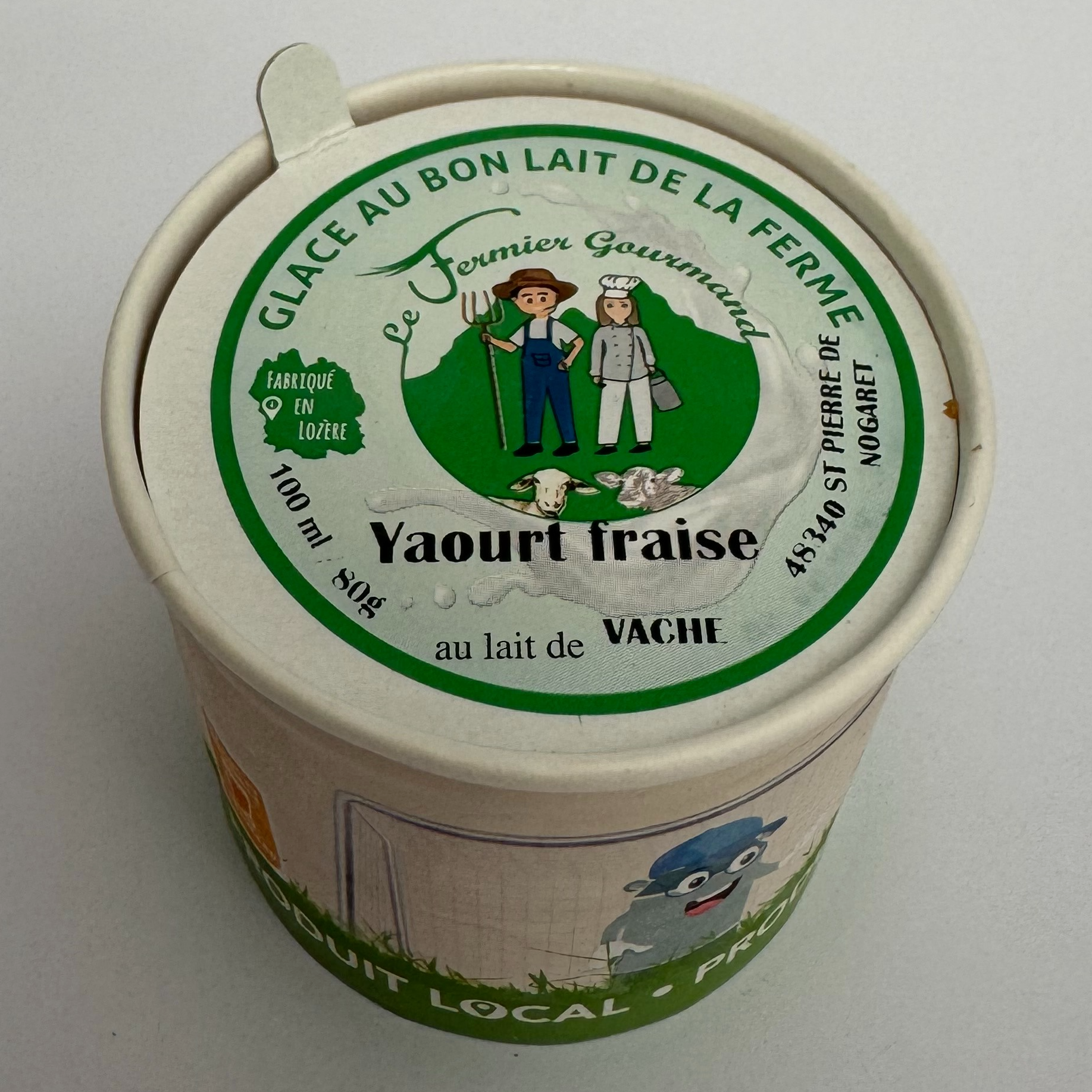 Glace yaourt Vache Fraise