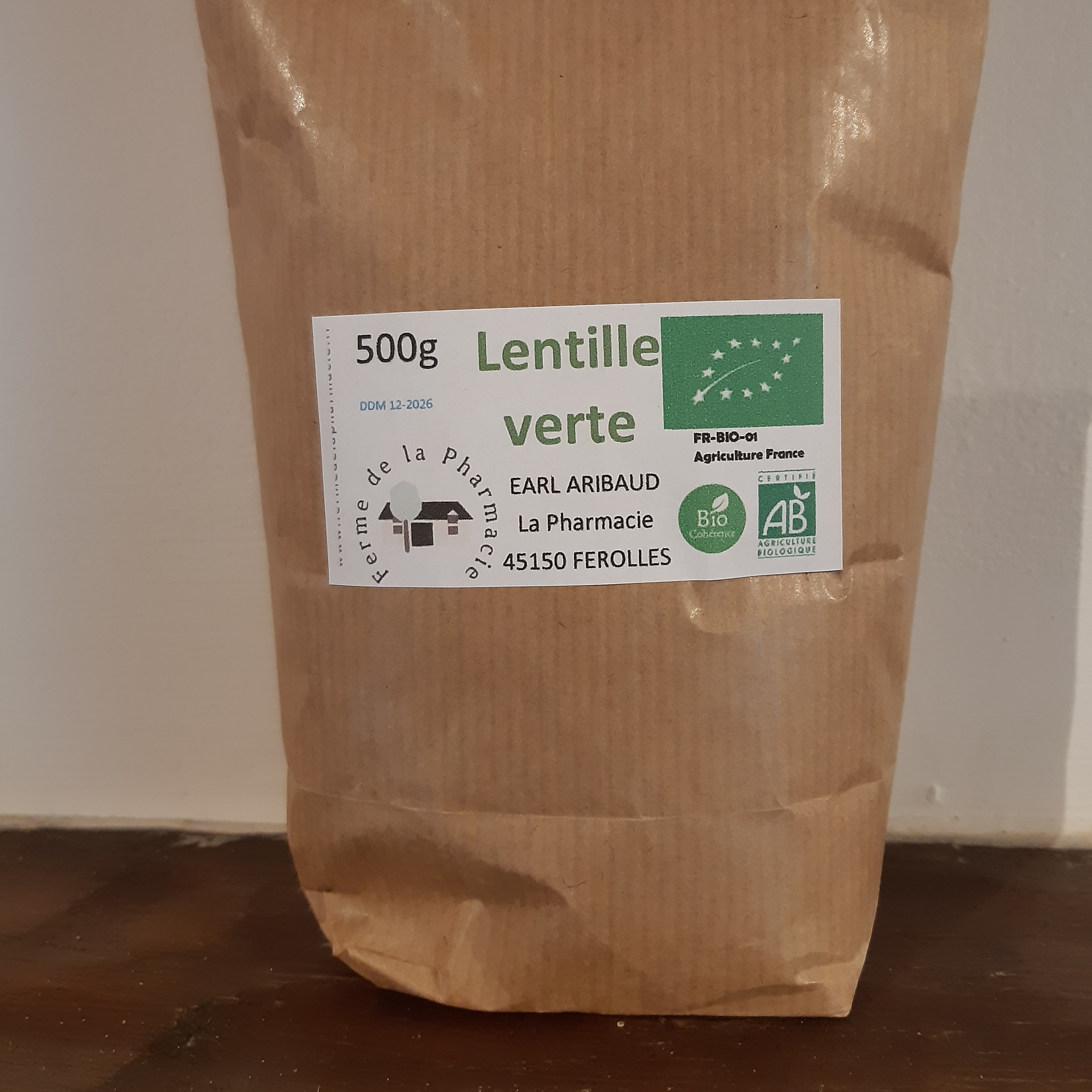 LENTILLE VERTE - 500g