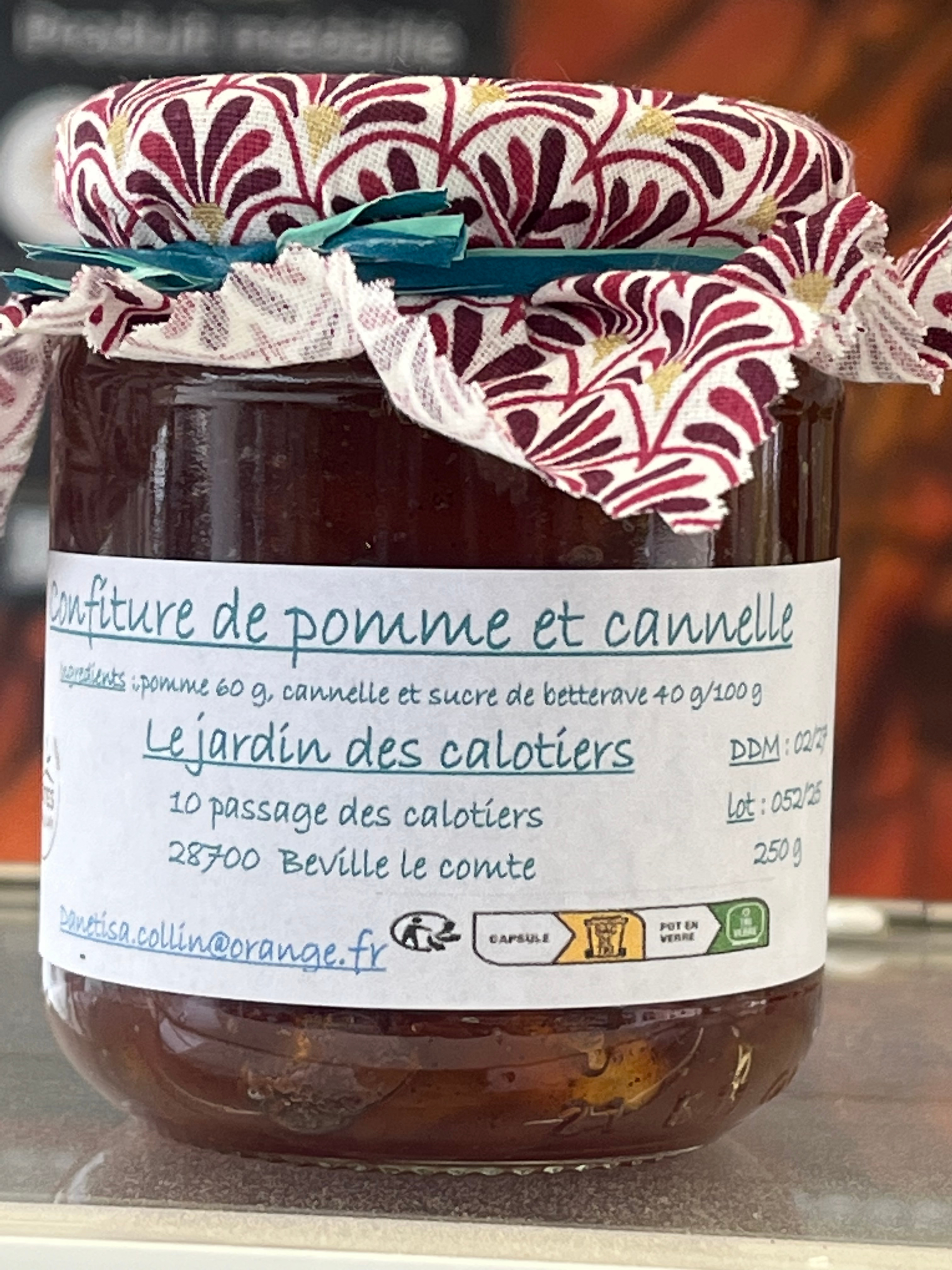 Confiture Pomme Cannelle Le jardin des calotiers - 250g