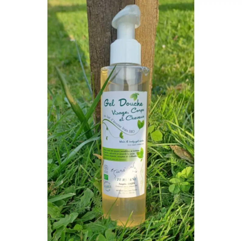 GEL DOUCHE VISAGE CORPS ET CHEVEUX BIO AU LAIT FRAIS D'ÂNESSE - 200ml