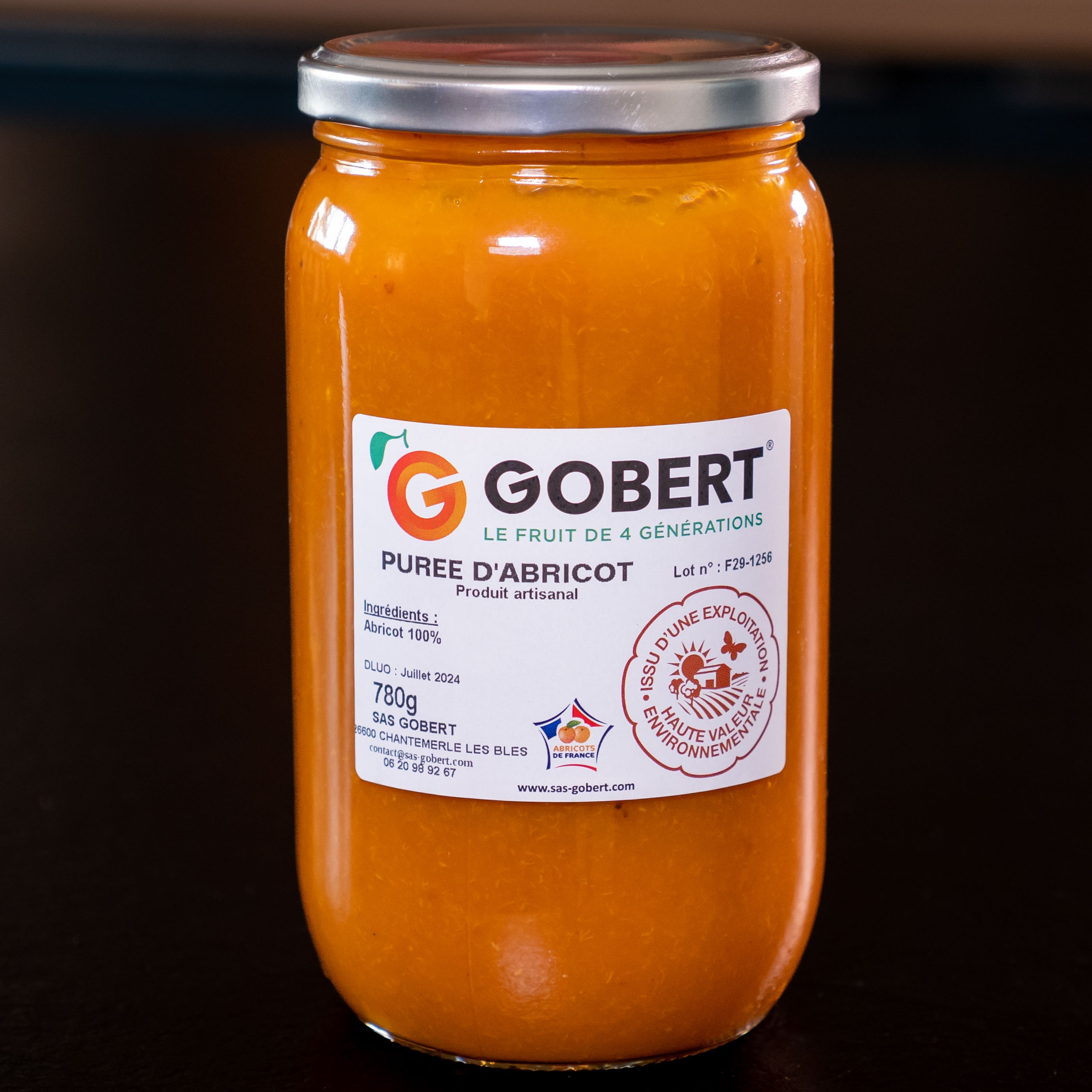 Purée 100% abricot - pot de 740g