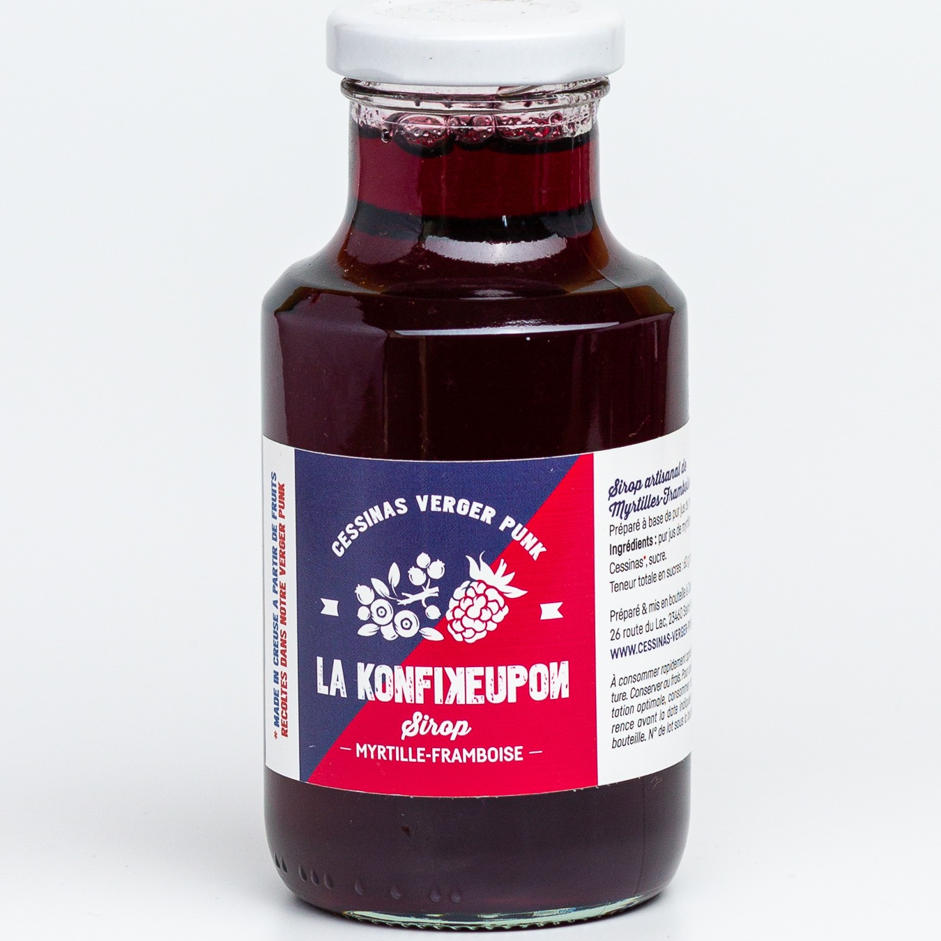 Sirop de MYRTILLES & FRAMBOISES - 0,25l