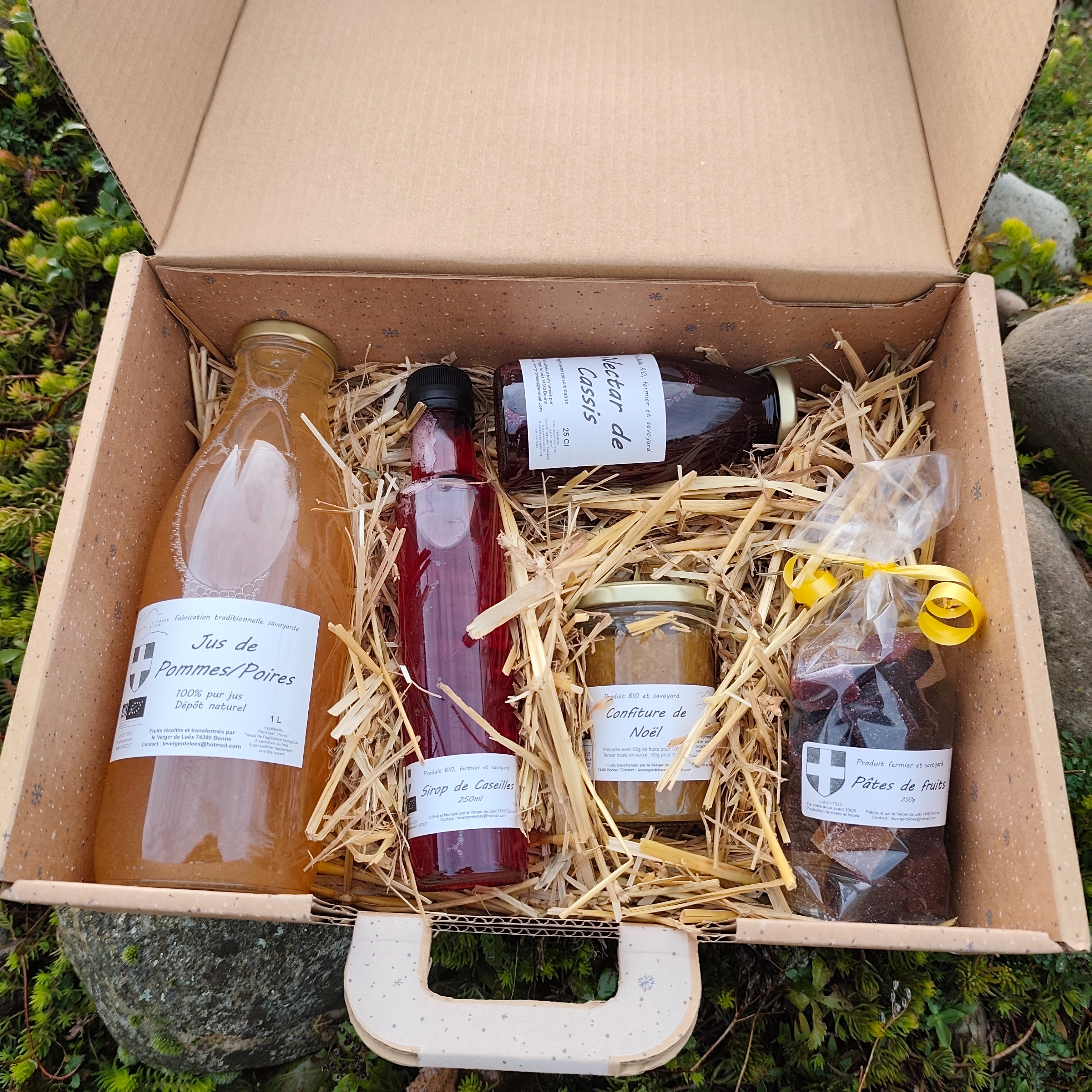 Coffret assortiment de produit du verger