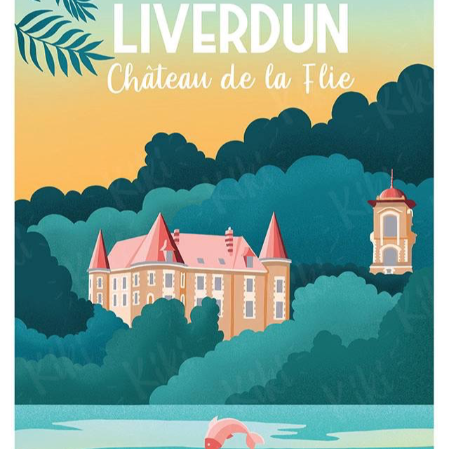 AFFICHE LIVERDUN "CHÂTEAU DE LA FLIE"