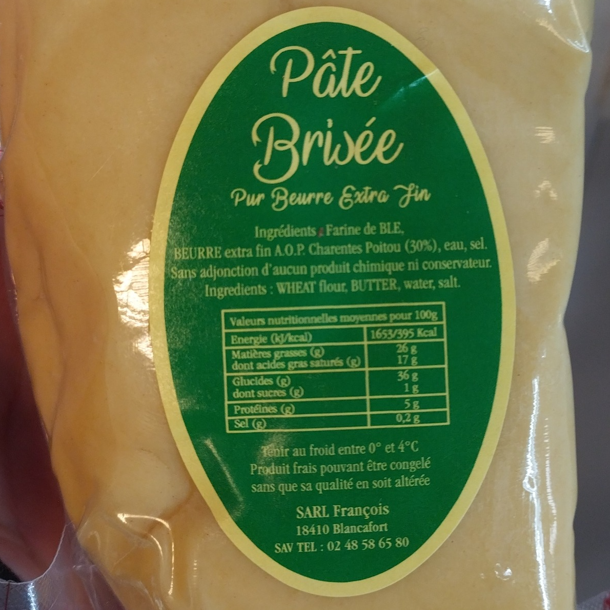 Pâte François Brisée