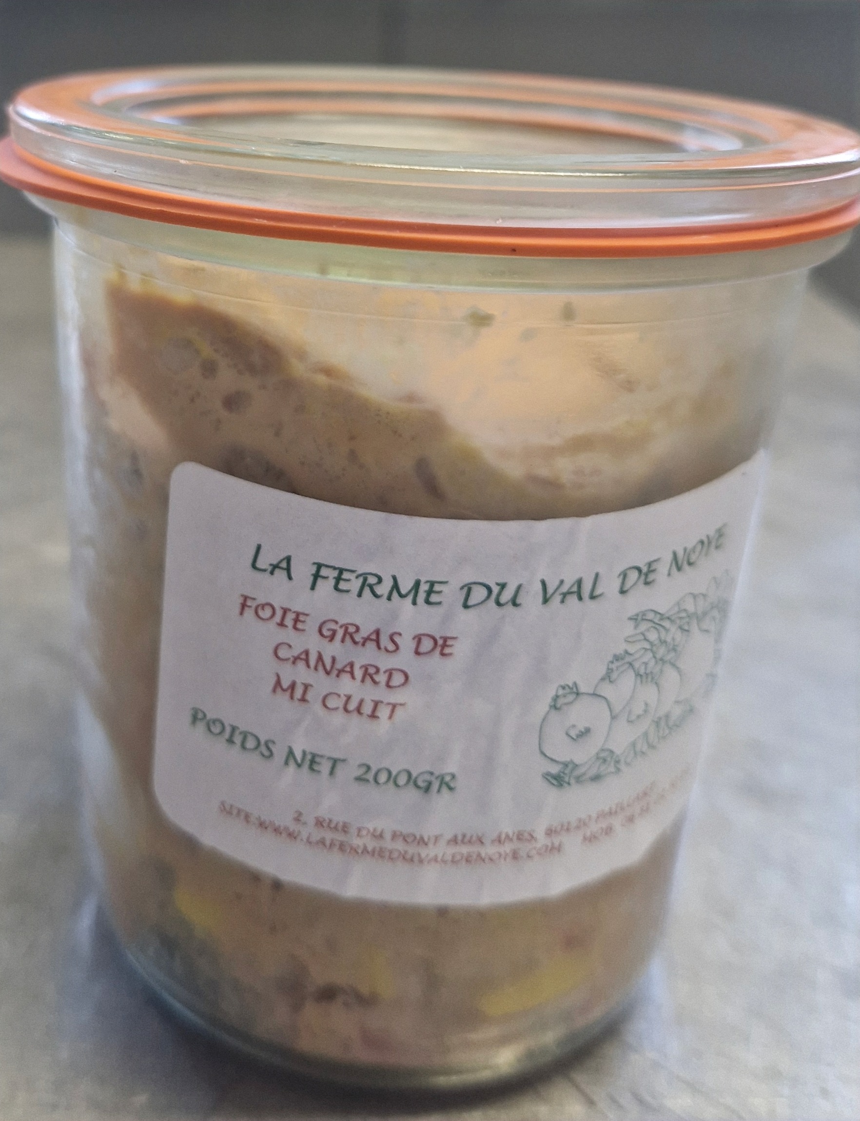Foie gras entier de canard mi-cuit 200gr - 200g