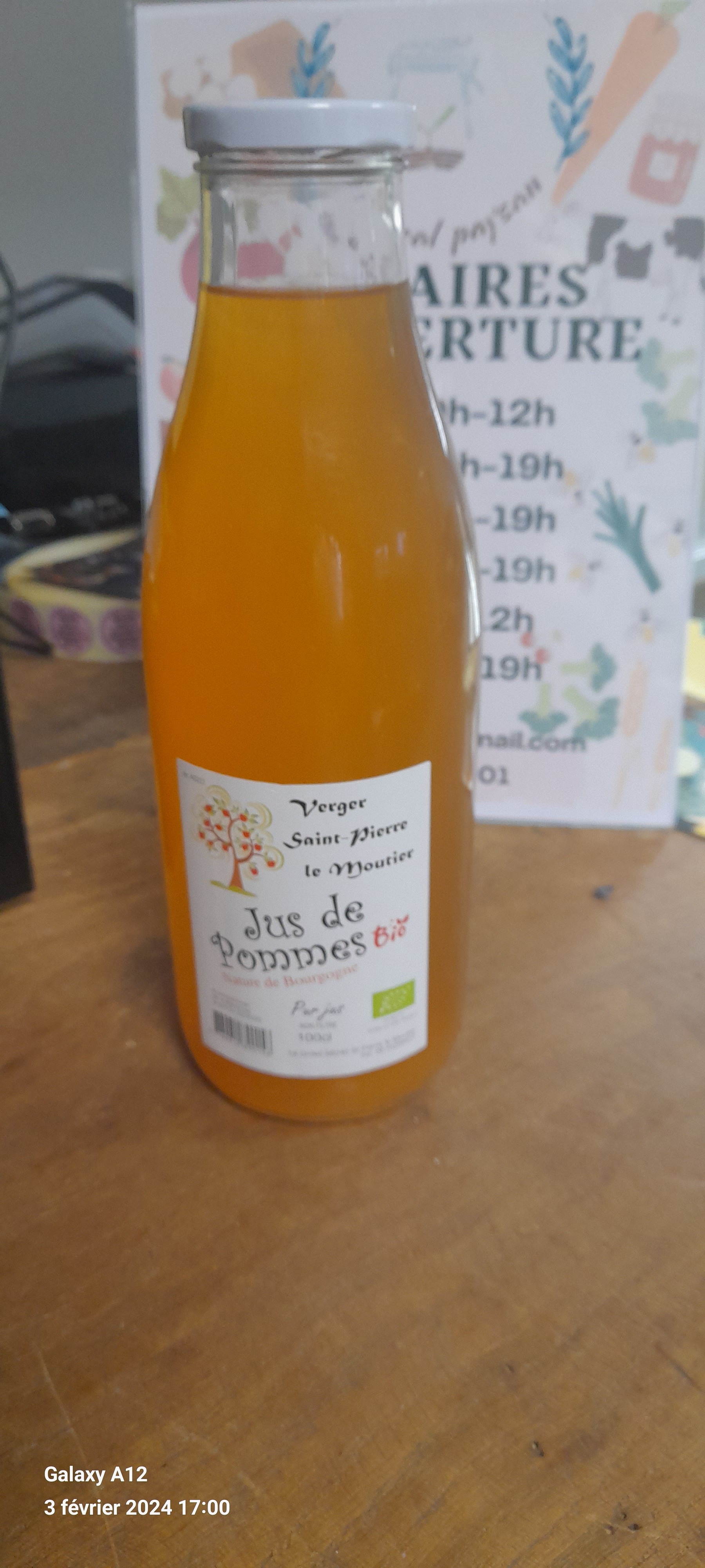 Jus pomme bio 1L