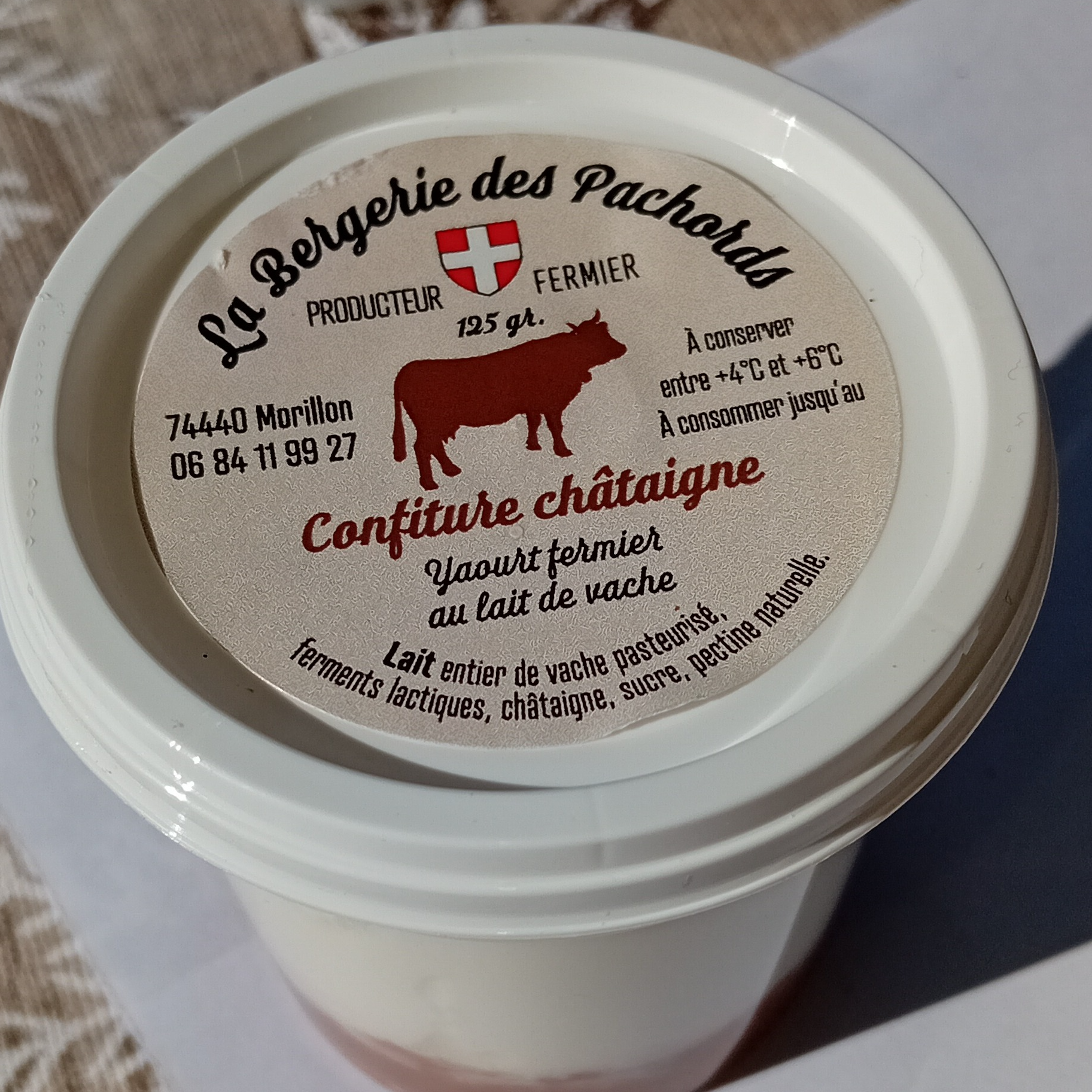 Yaourt au lait de vache châtaigne 🌰