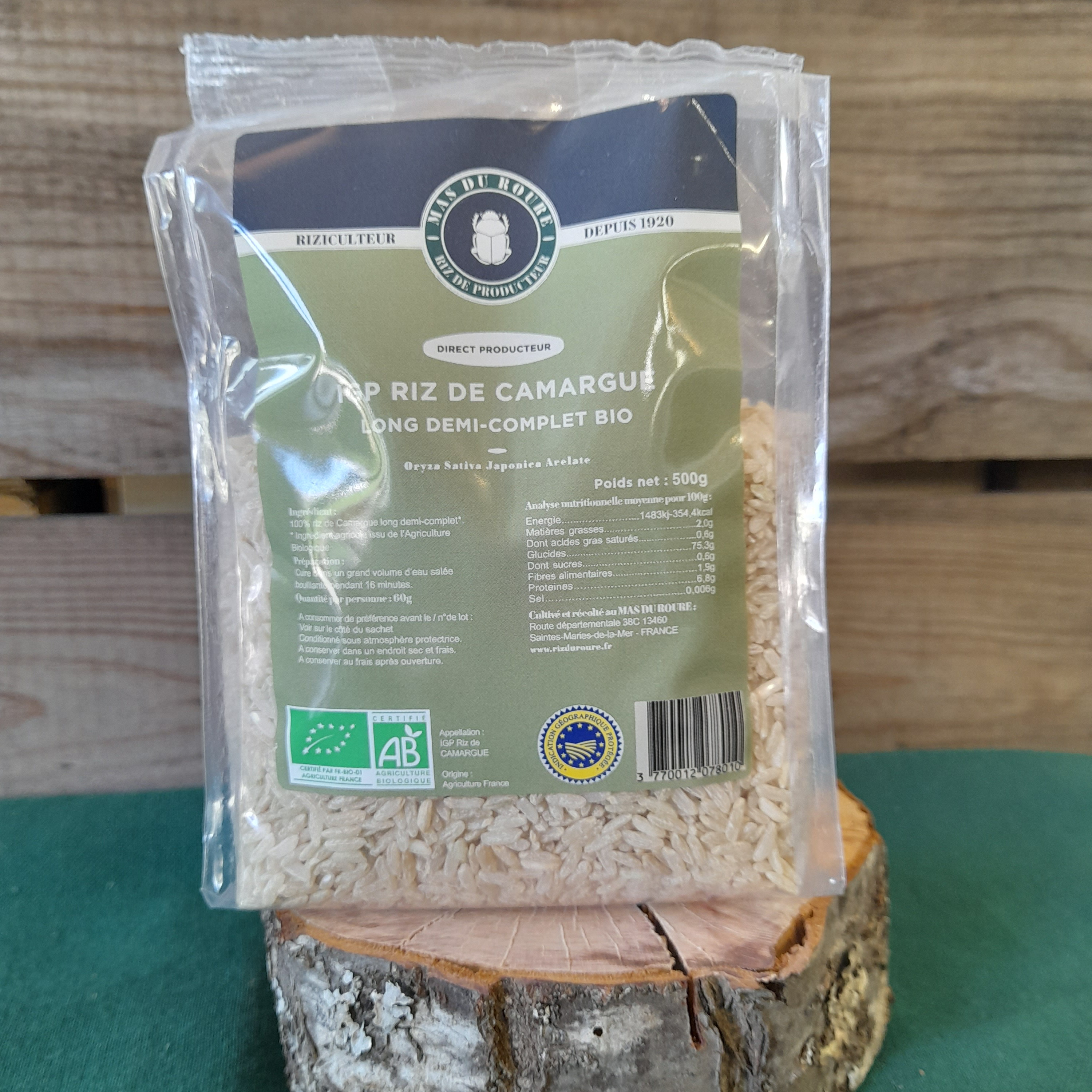 RIZ DEMI-COMPLET 500 GR