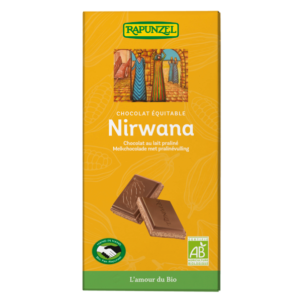 Nirwana Lait - Chocolat lait fourré praliné - 100g