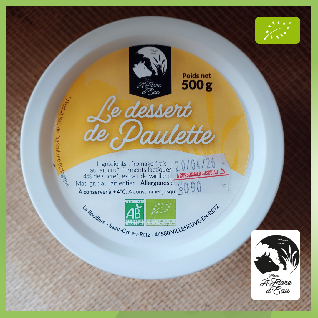 DESSERT DE PAULETTE  - VANILLE - 500g