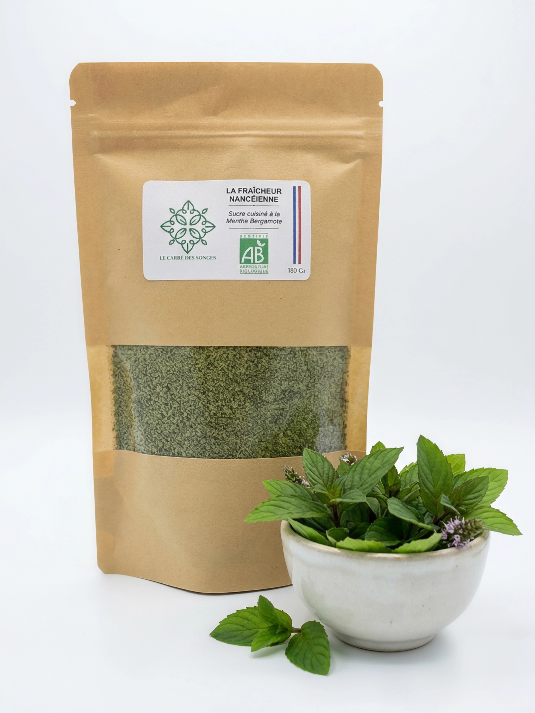 Sucre La Fraîcheur Nancéienne BIO - Menthe Bergamote - 180g