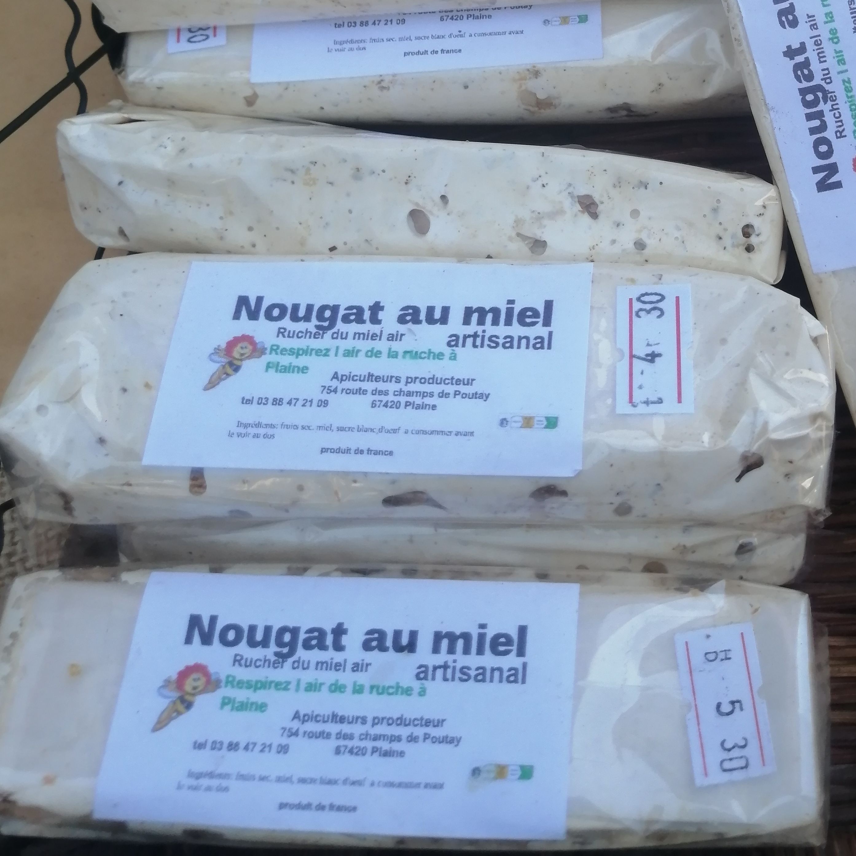 Nougat au miel artisanal - Rucher du miel air - 100g