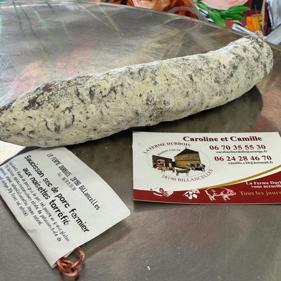 Saucisson sec aux noisettes torréfiées