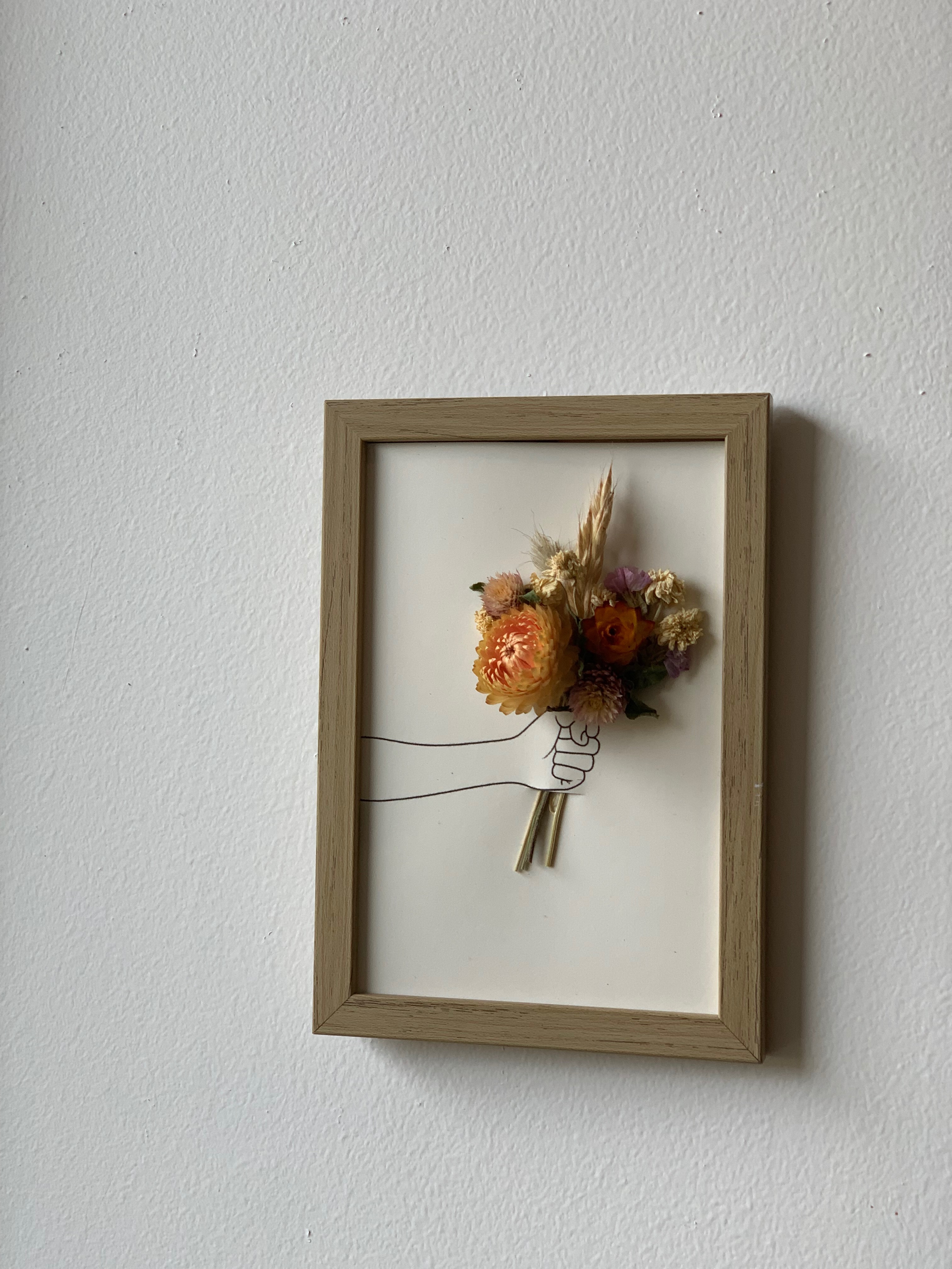 Cadre de fleurs séchées avec bras petit format