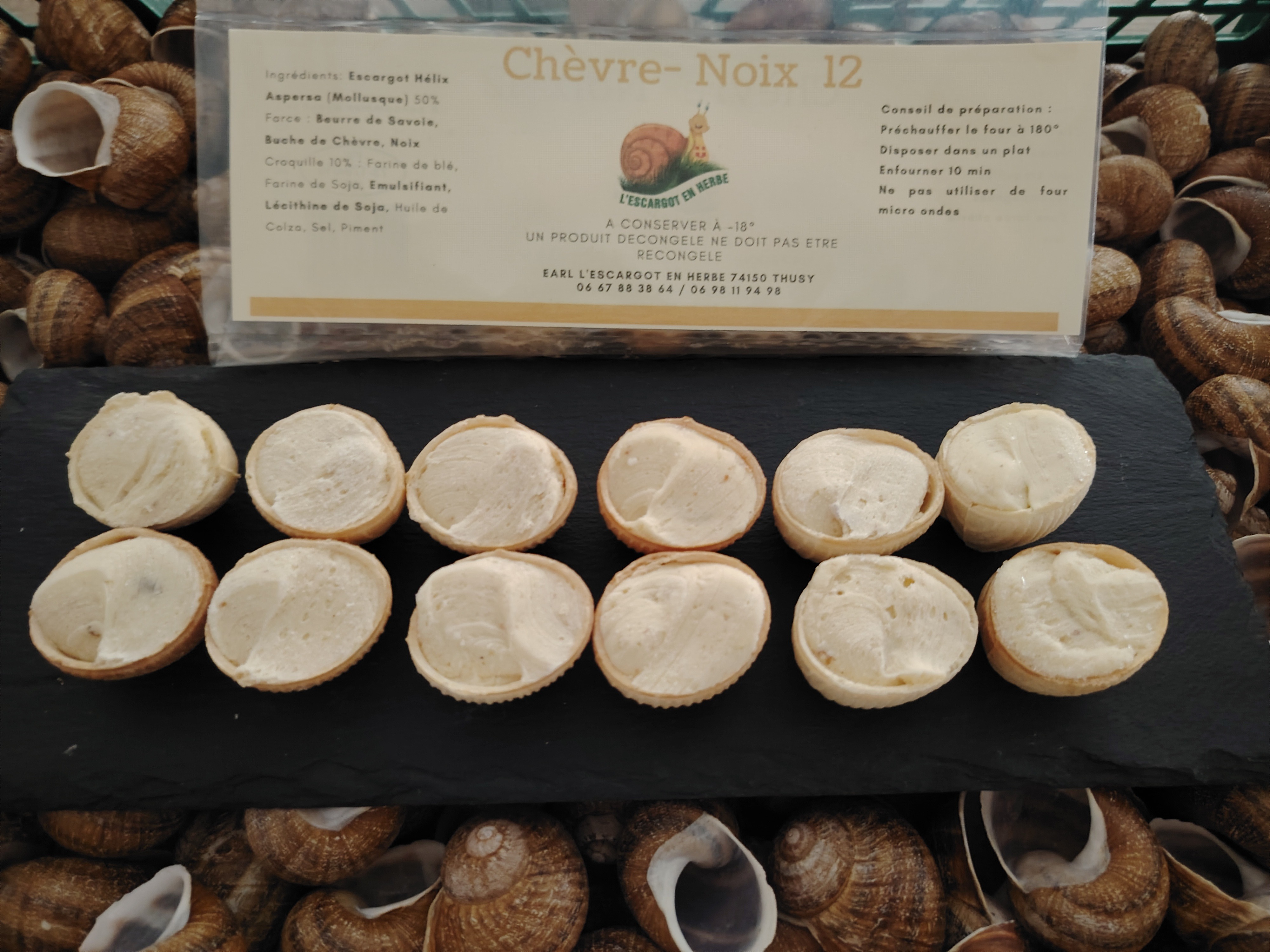 Croquilles au Chèvre Noix 1 Douzaine - 122g