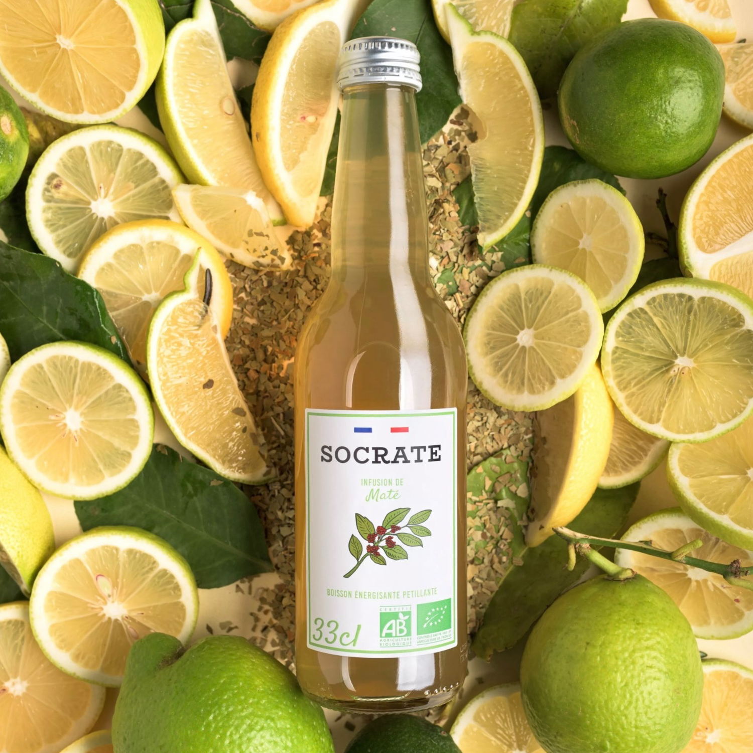 Maté pétillant au Citron et aux Agrumes - 0,33l