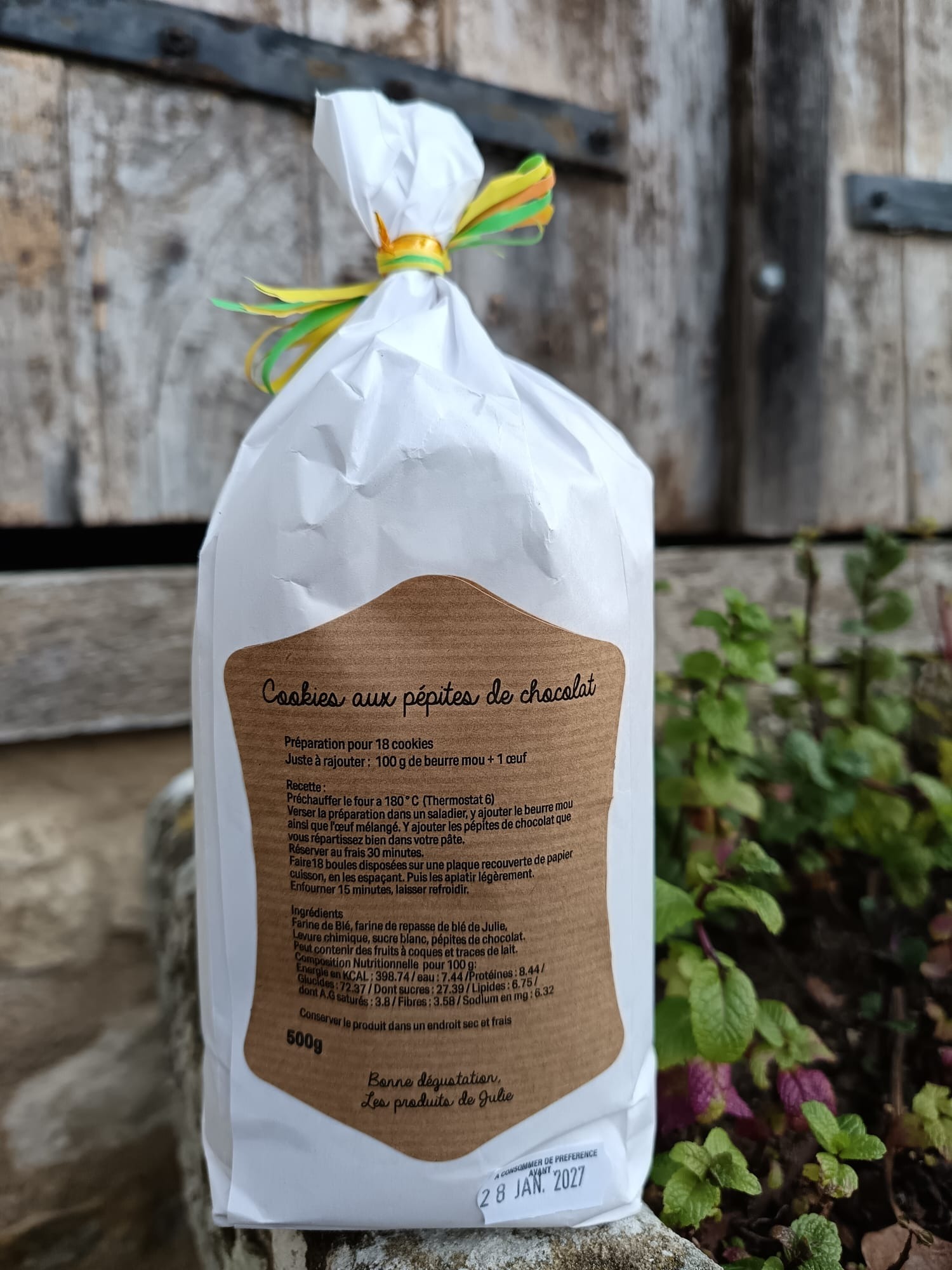 Préparation Cookies Farine de Seigle chocolat noir - 500g