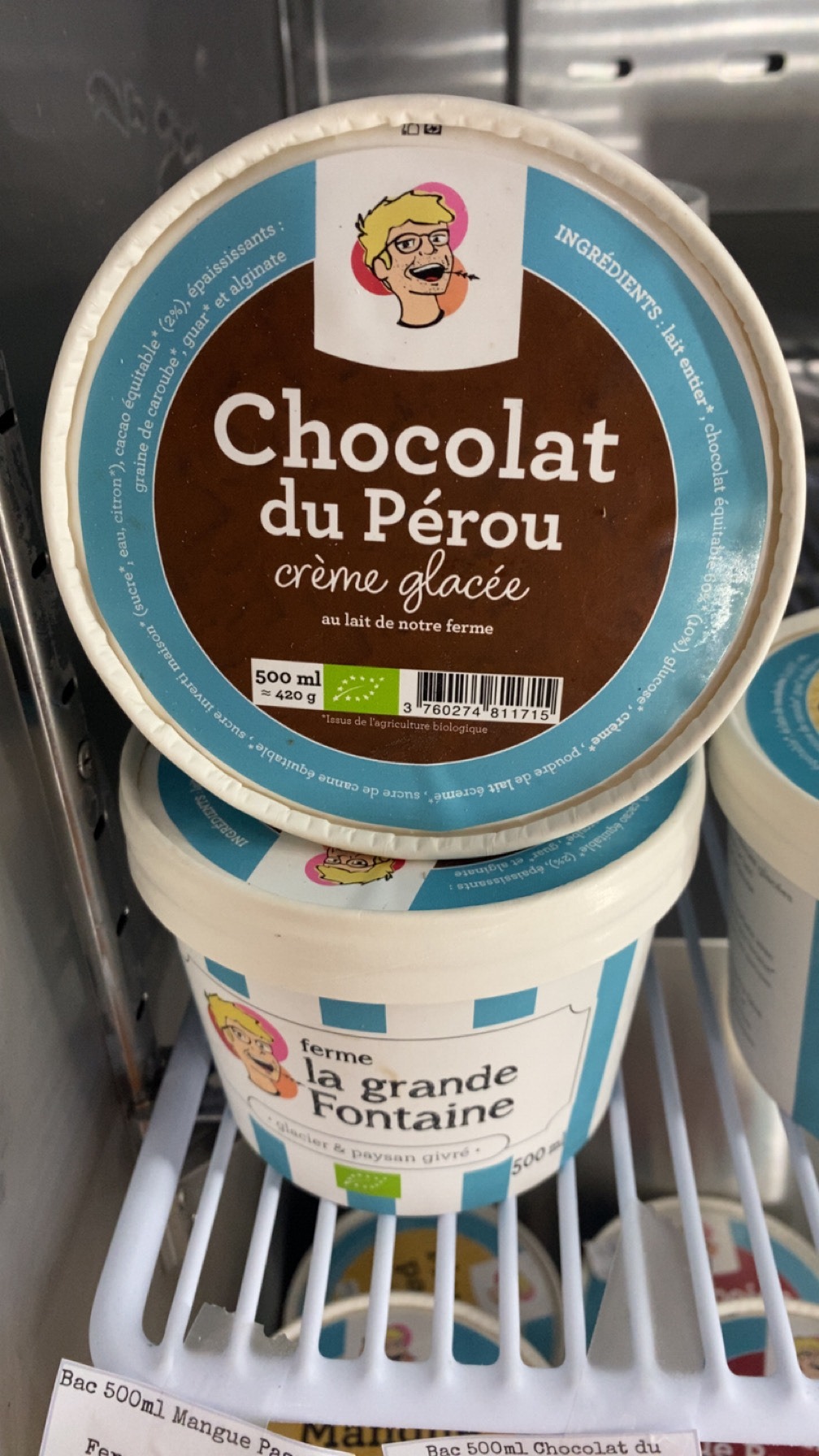 Crème glacée Chocolat du Pérou 500 ml