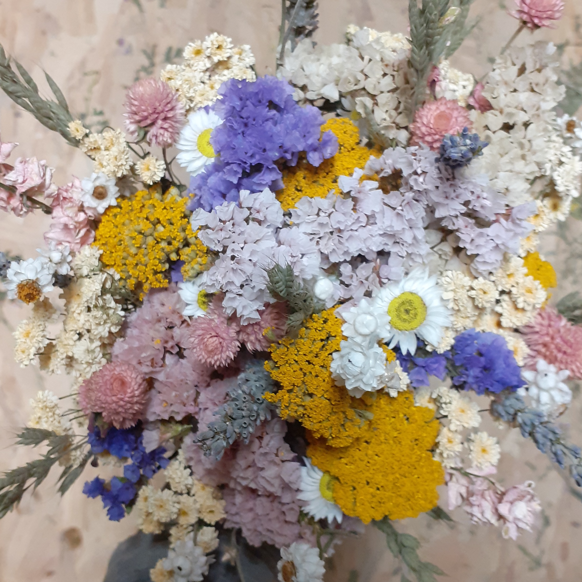 Bouquet sec dans les tons Pastels