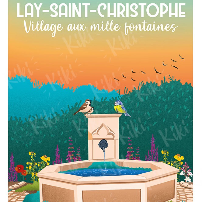 AFFICHE LAY-ST-CHRISTOPHE "FONTAINE"