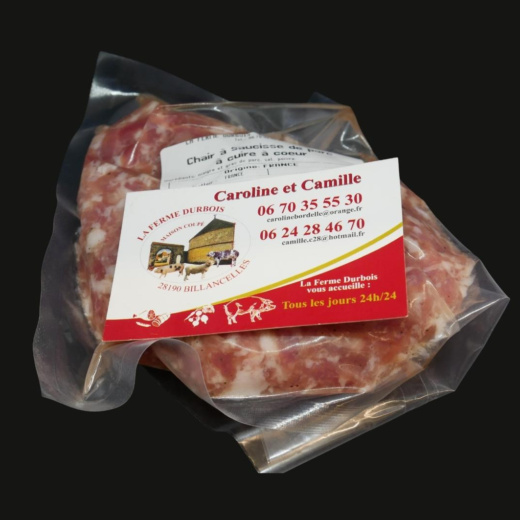 Chair à saucisse fermière | ferme durbois - 0,3kg