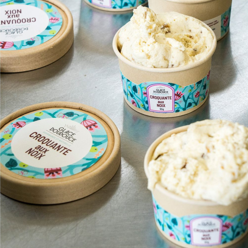 Crème glacée Noix aux éclats de noix caramélisées