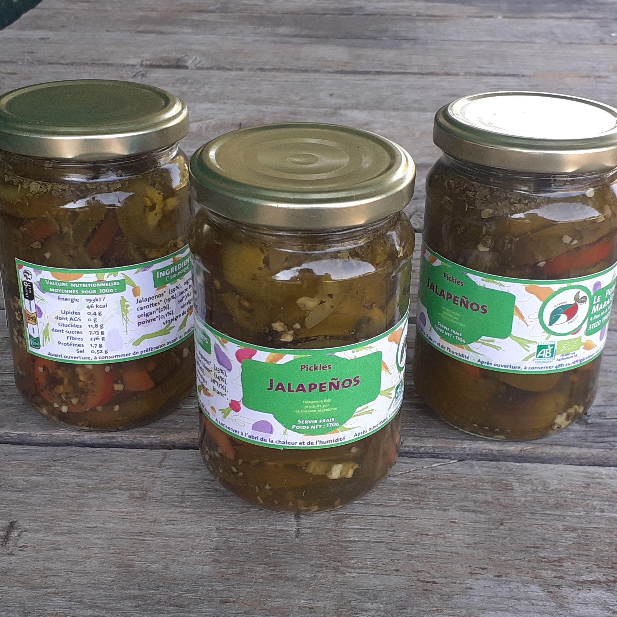 Pickles de jalapeños (170g)