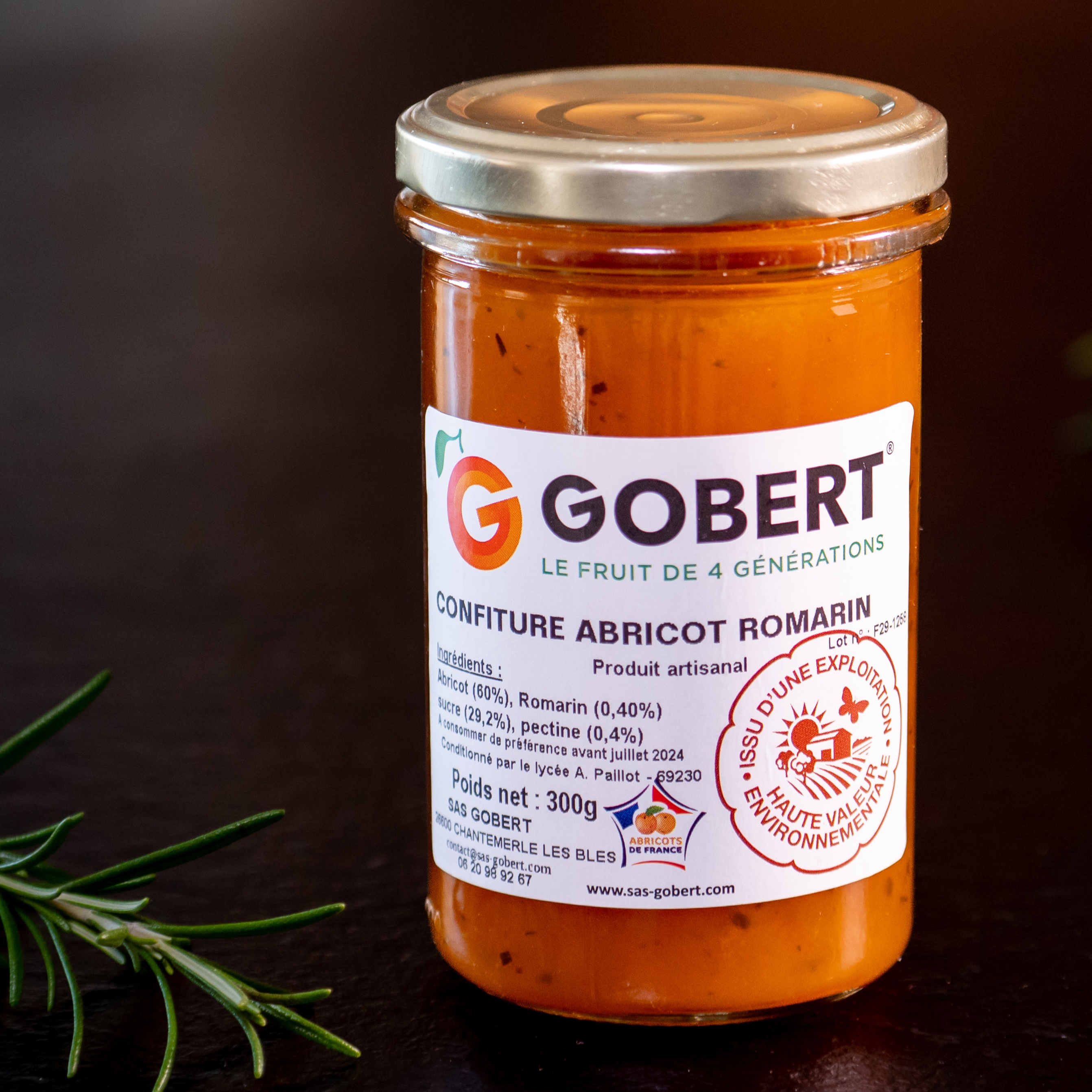 Confiture Abricot Romarin 300g