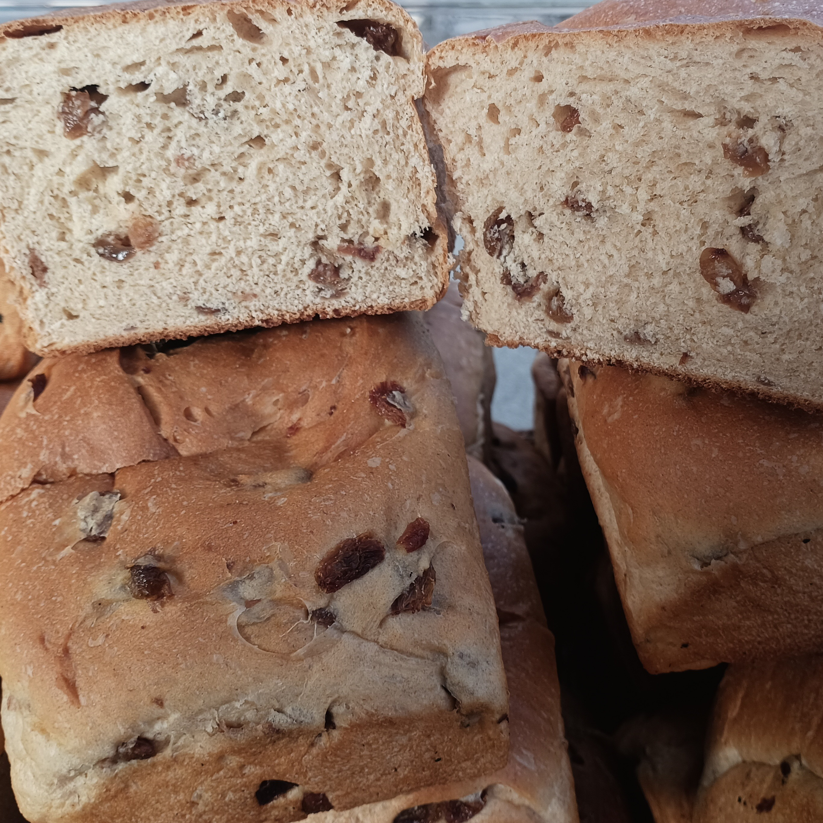 Brioche d'épeautre aux raisins