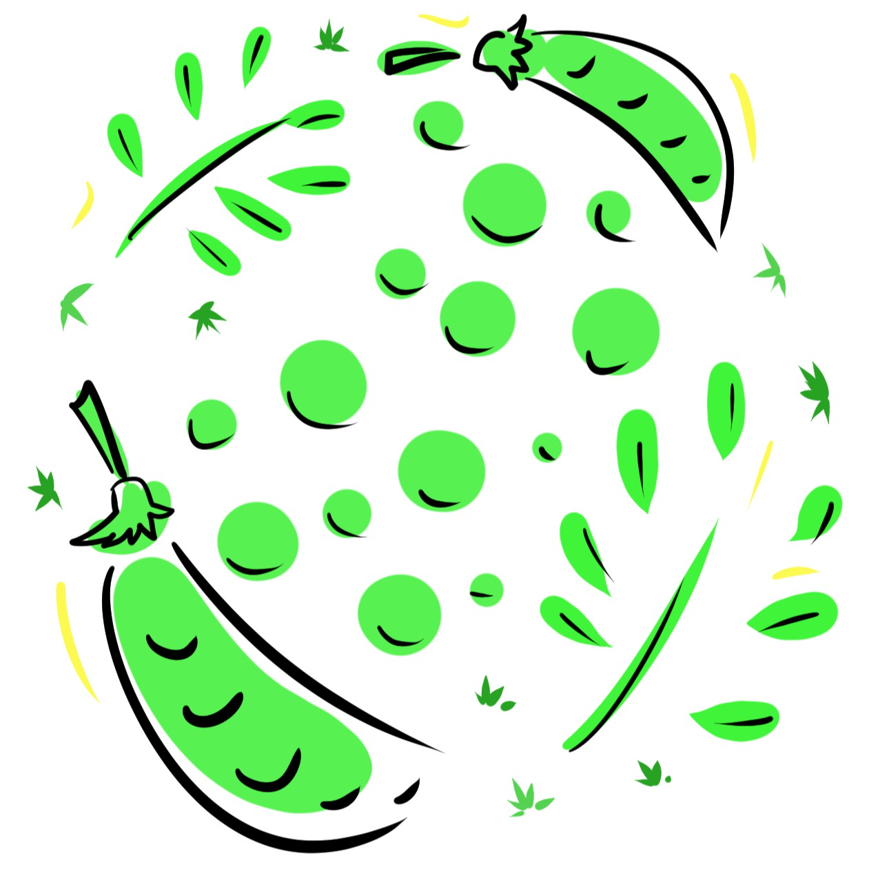 Petit pois lyophilisé