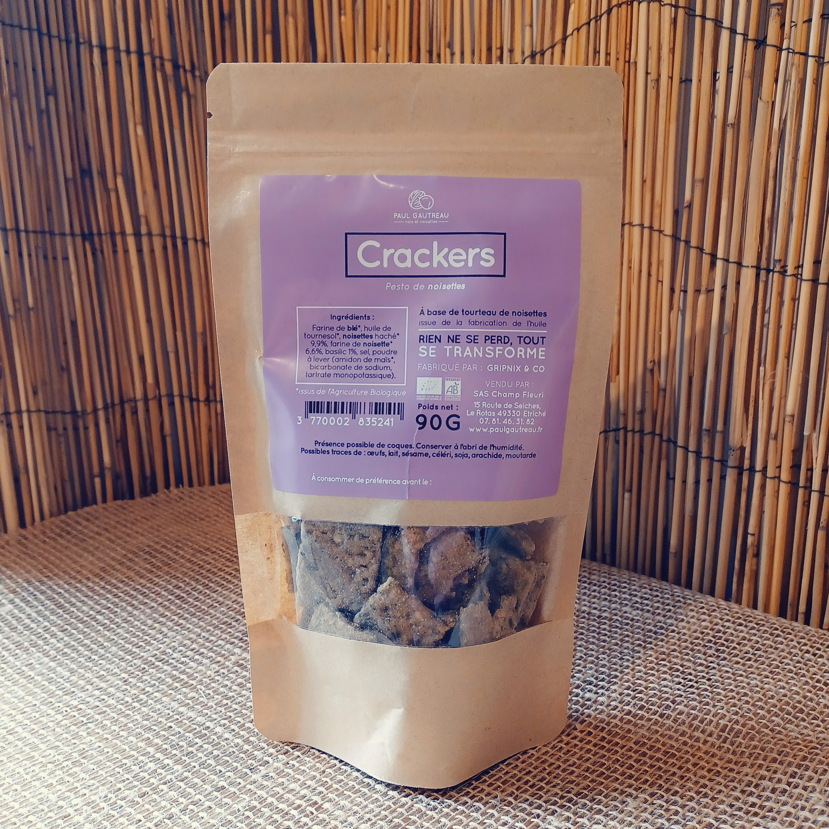 Crackers Noisettes Apéritif - 90g