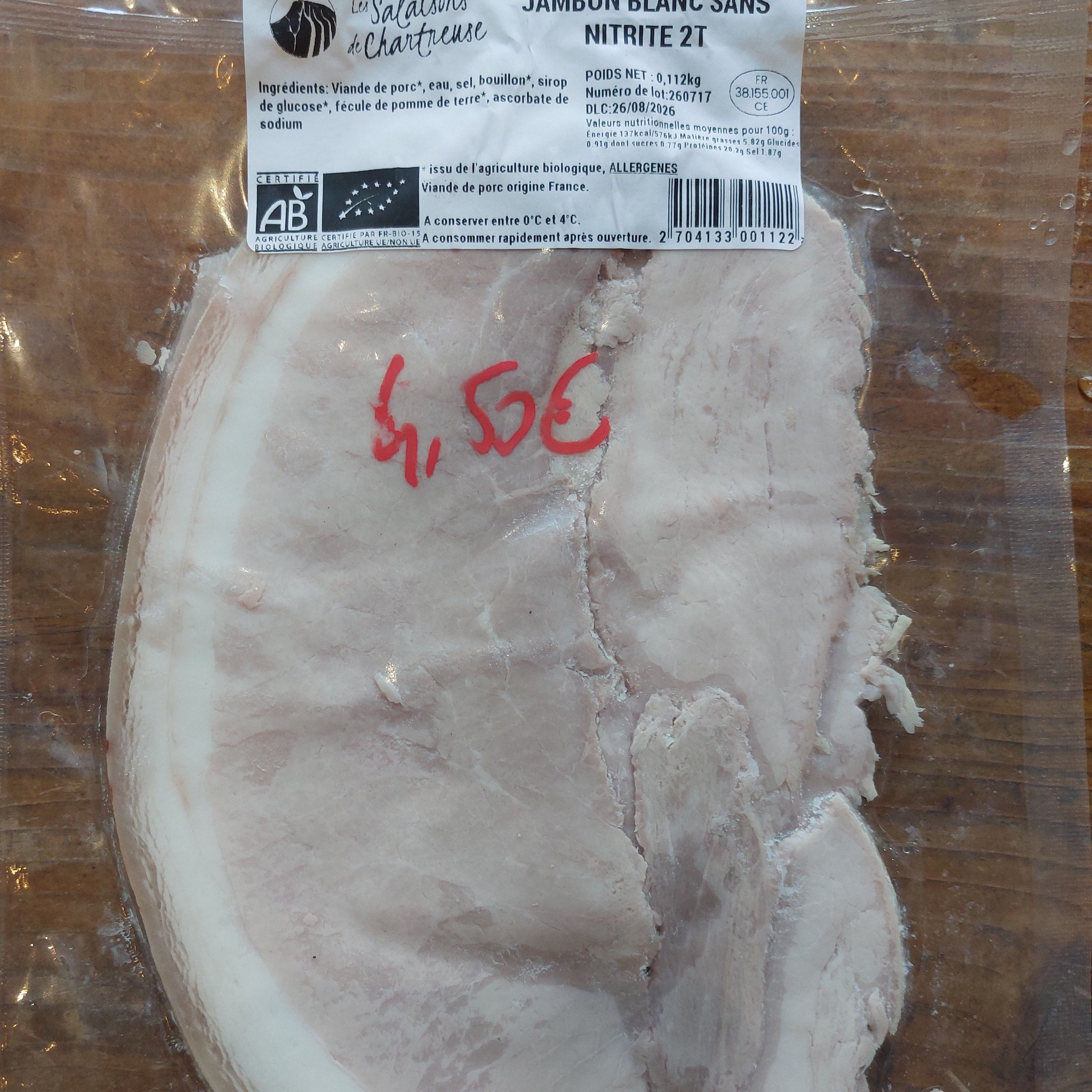 Jambon blanc 4 tranches