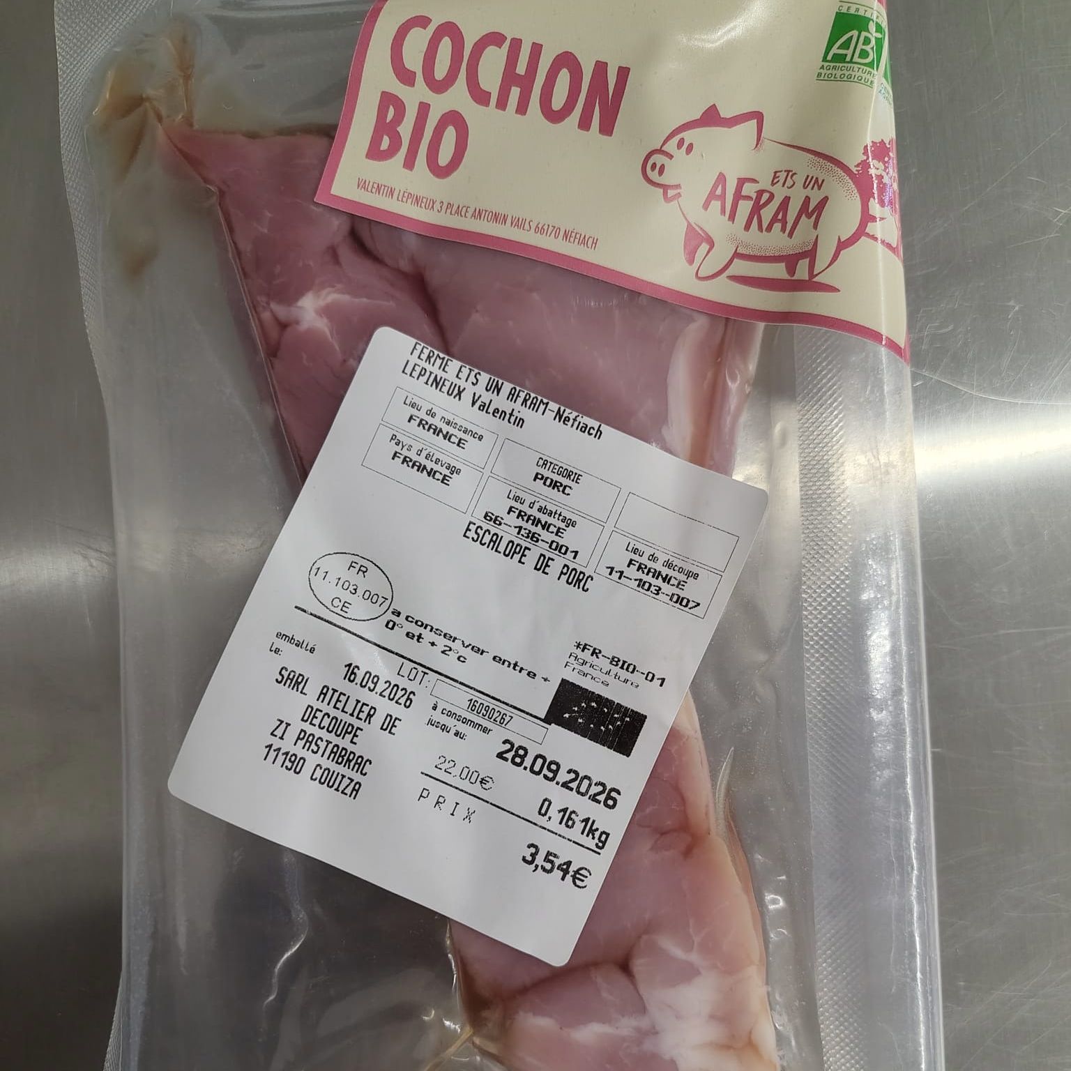 ESCALOPE - AFRAM - 0,21kg