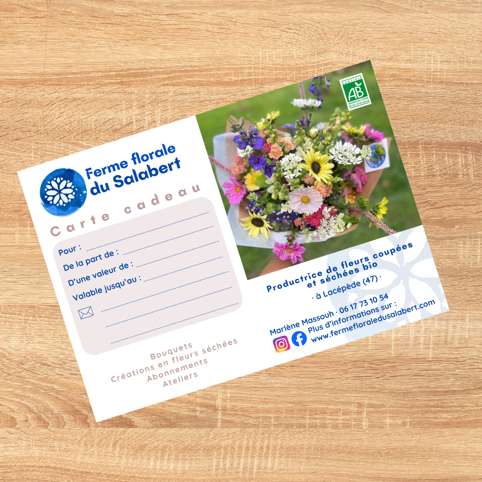 Carte cadeau 15 €