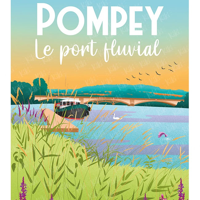 AFFICHE POMPEY "PORT FLUVIAL"