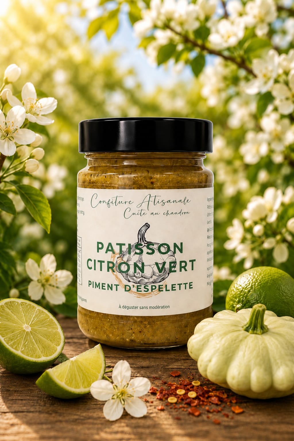 PATISSON / CITRON VERT / PIMENT D'ESPELETTE - 220g