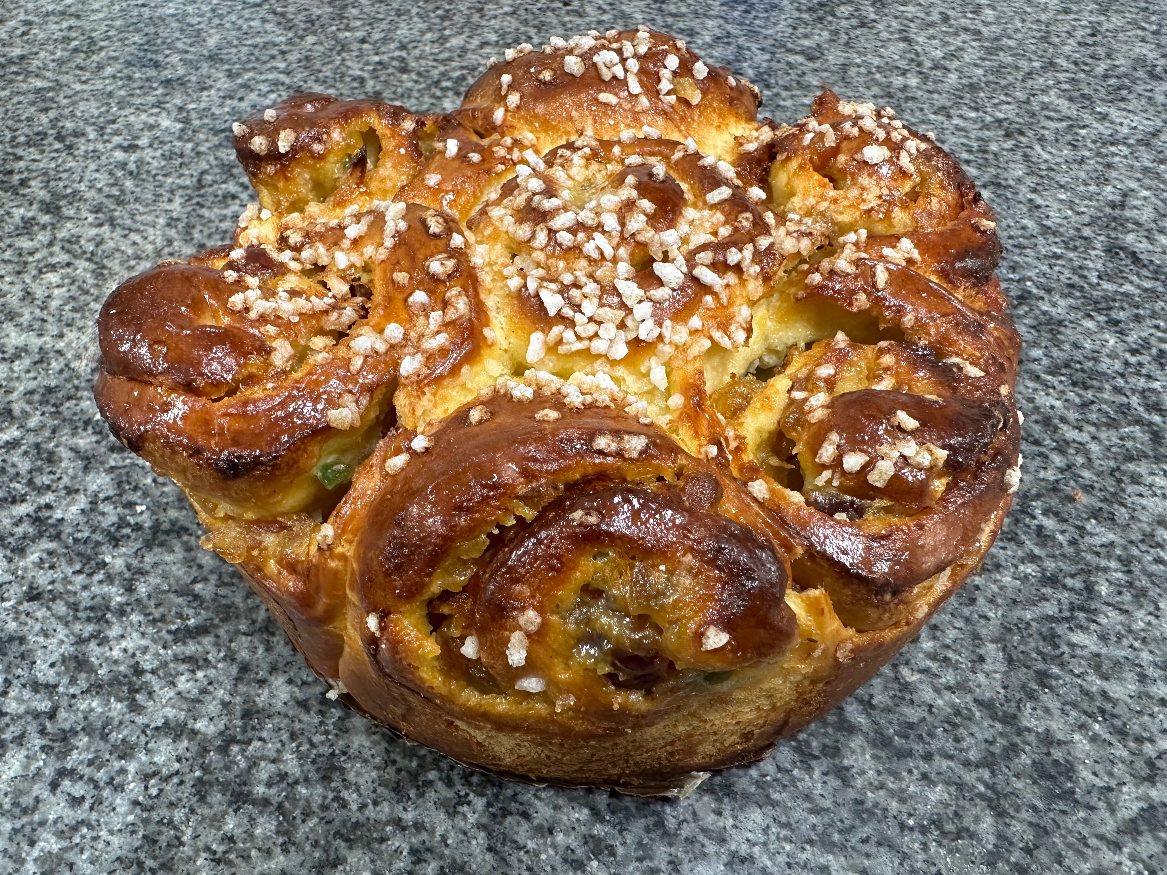 Brioche fruits confits