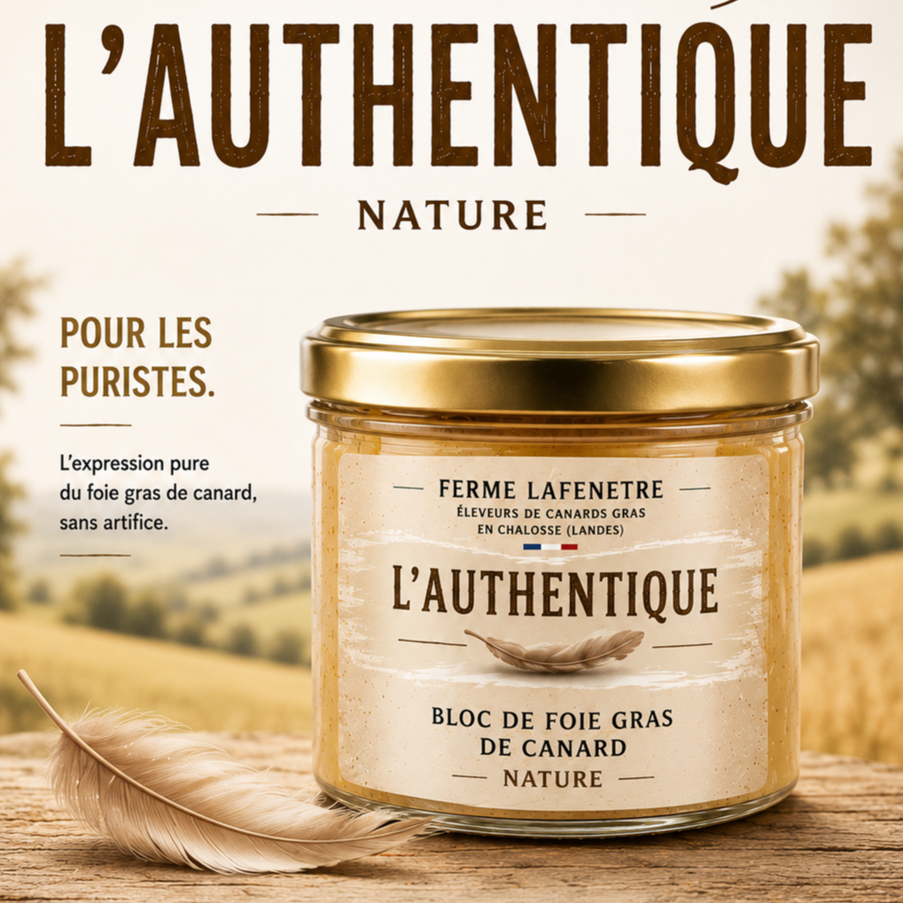 L'AUTHENTIQUE : Bloc De Foie Gras Nature 90g