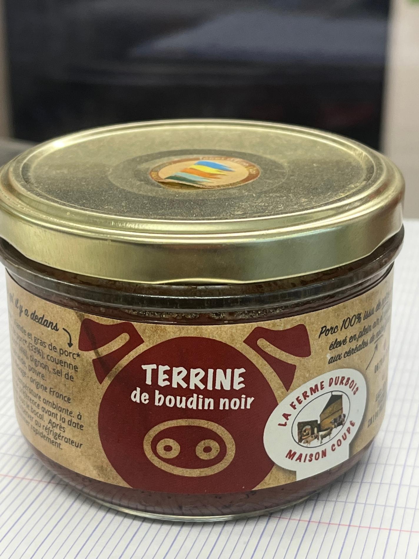 Terrine de boudin noir - 180g