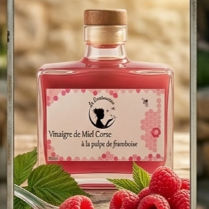 Vinaigre de miel à la pulpe de fruit " framboise" - 200ml