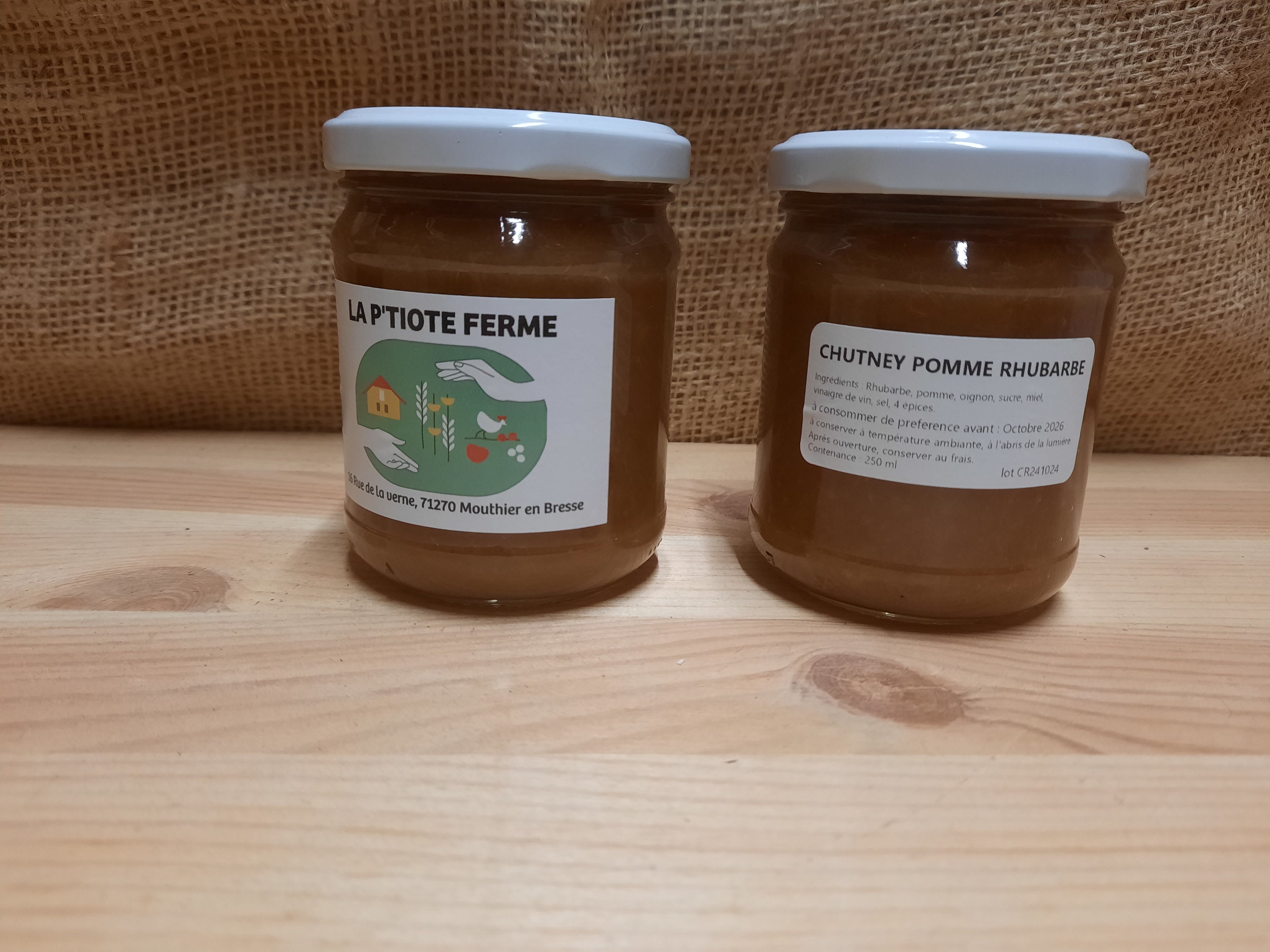 Chutney Pomme Rhubarbe - 212ml