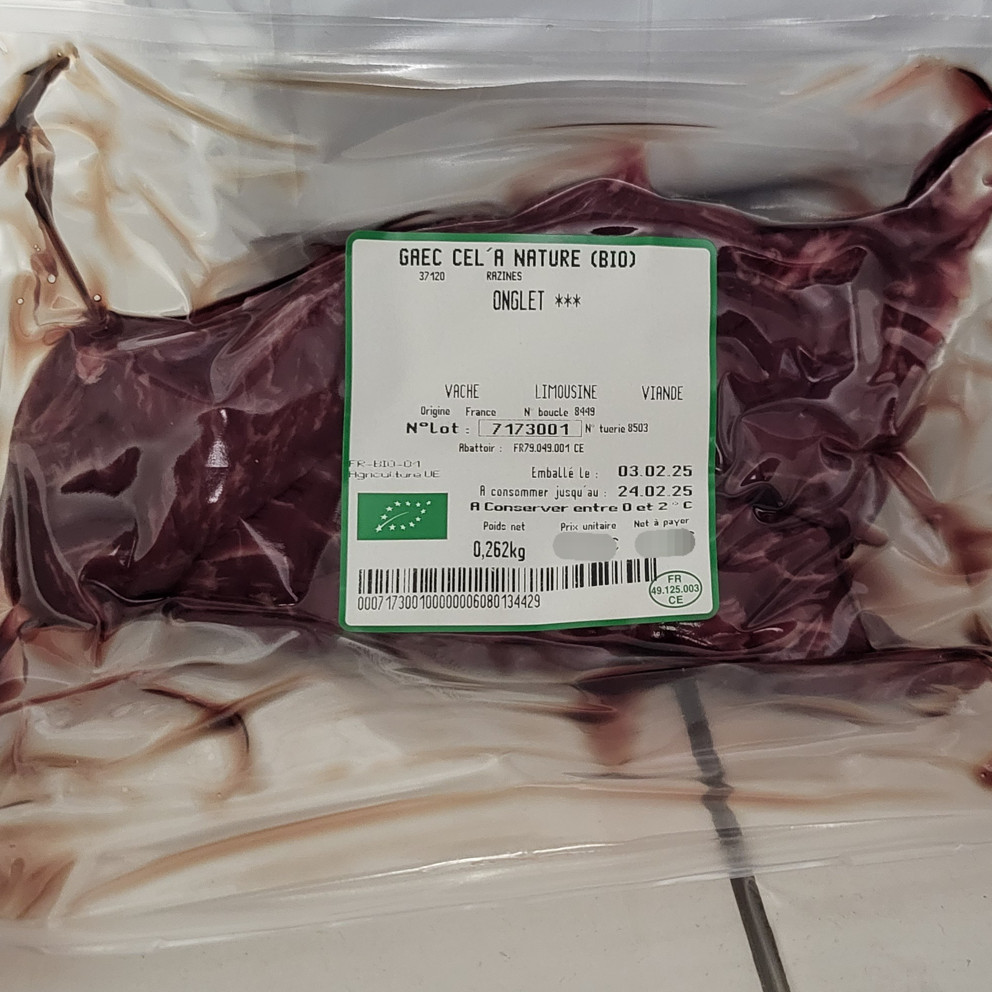 Onglet - 200g