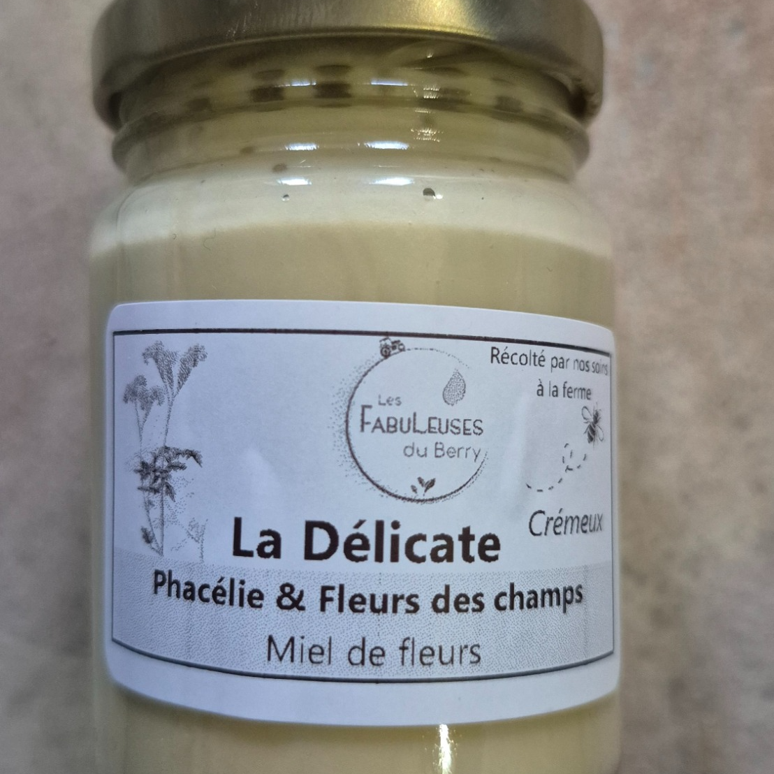 Miel de phacélie et fleurs des champs "La Délicate", crémeux - 125g