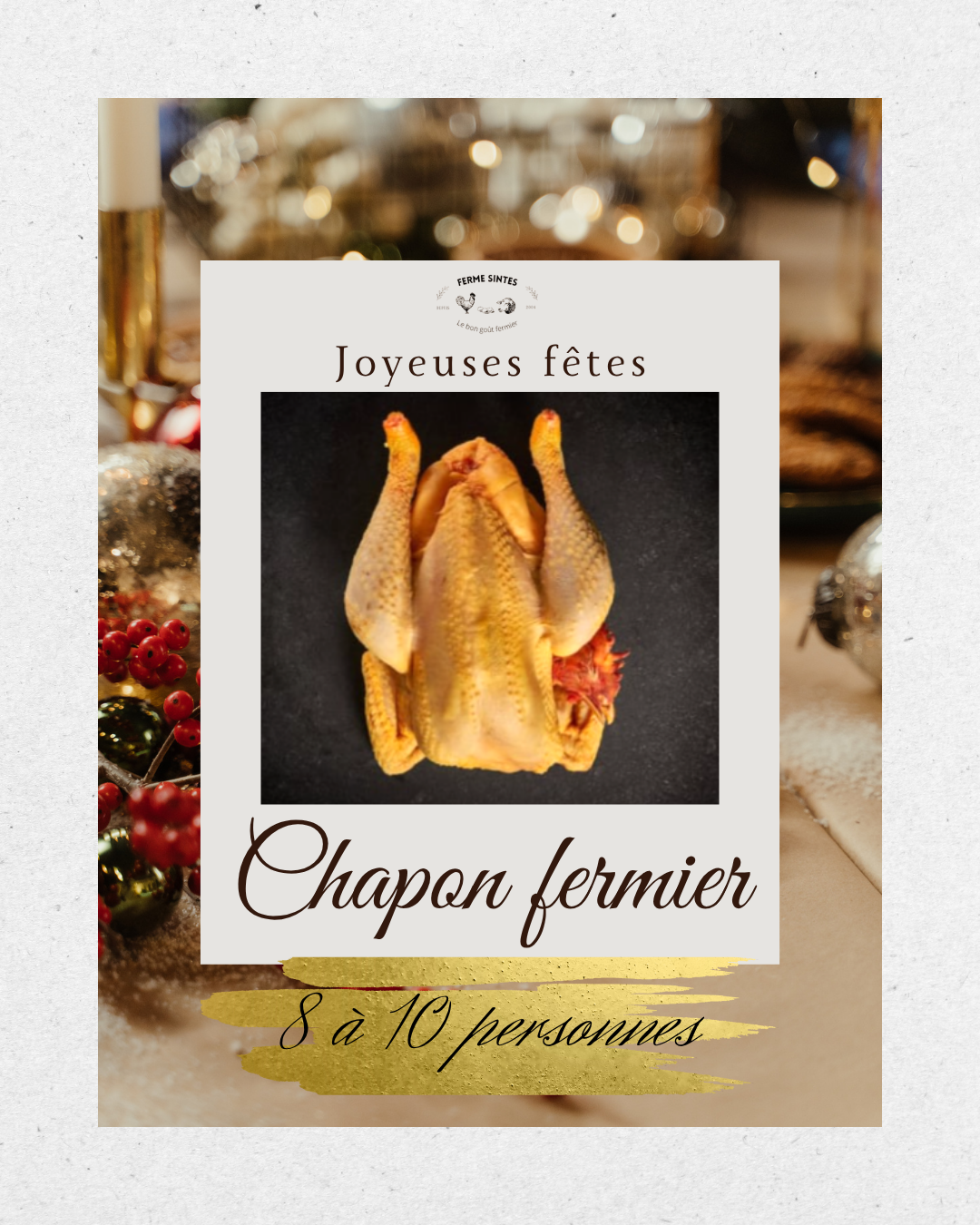 Chapon fermier entier - 4250g