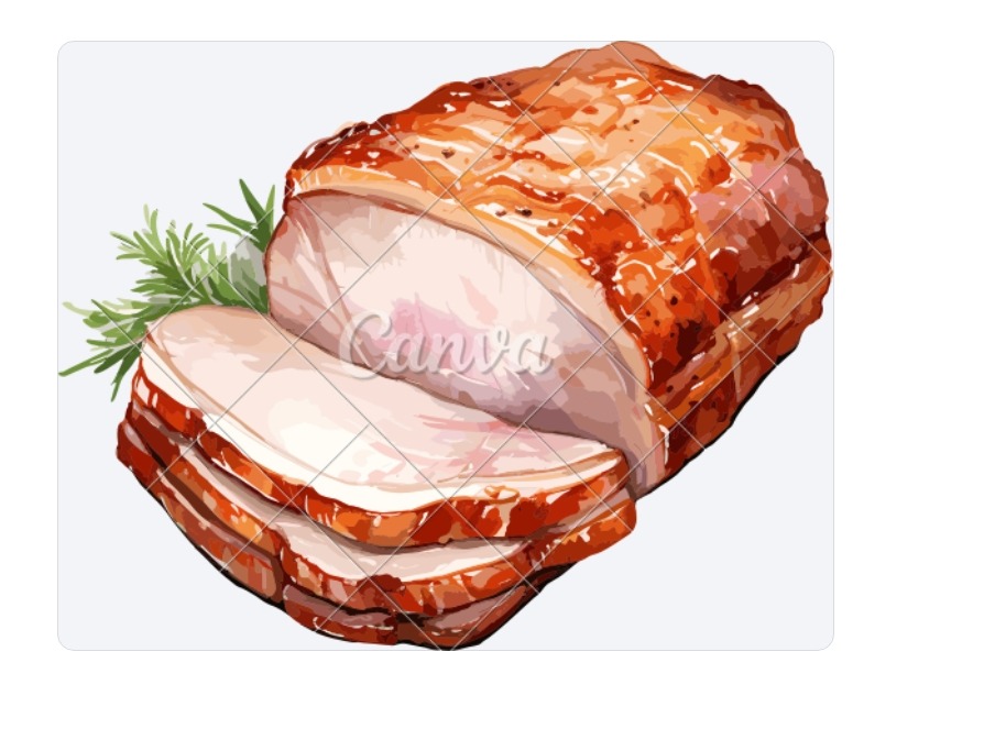 Rôti de porc cuit fumé - 600g